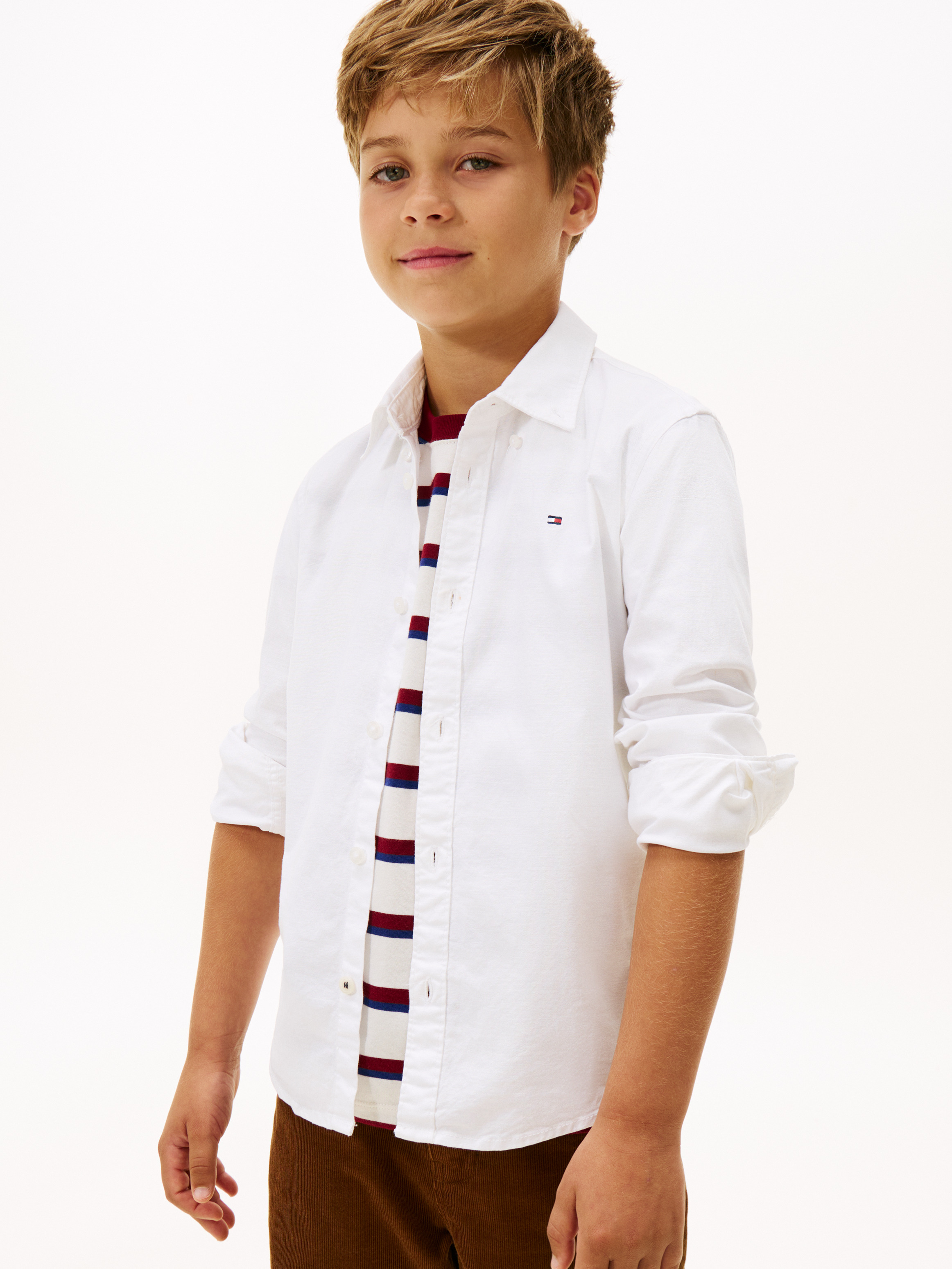 Boys 8-16 Stretch Oxford Shirt | Shirts | Tommy Hilfiger