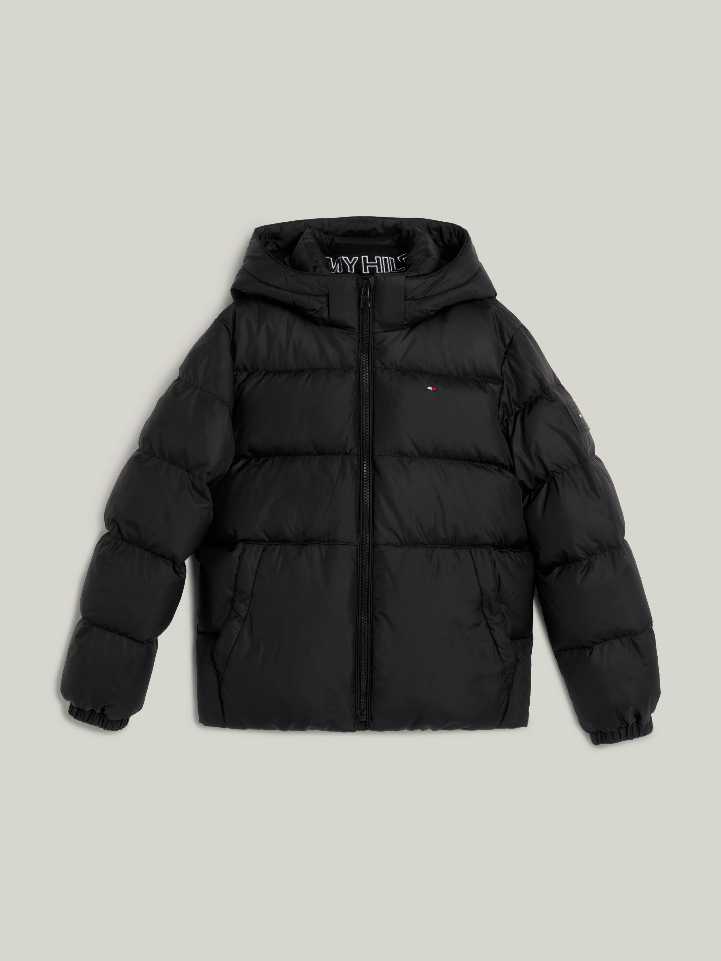 Faux Fur Black Tommy Hilfiger Puffer Coat Parka Faux Fur Black
