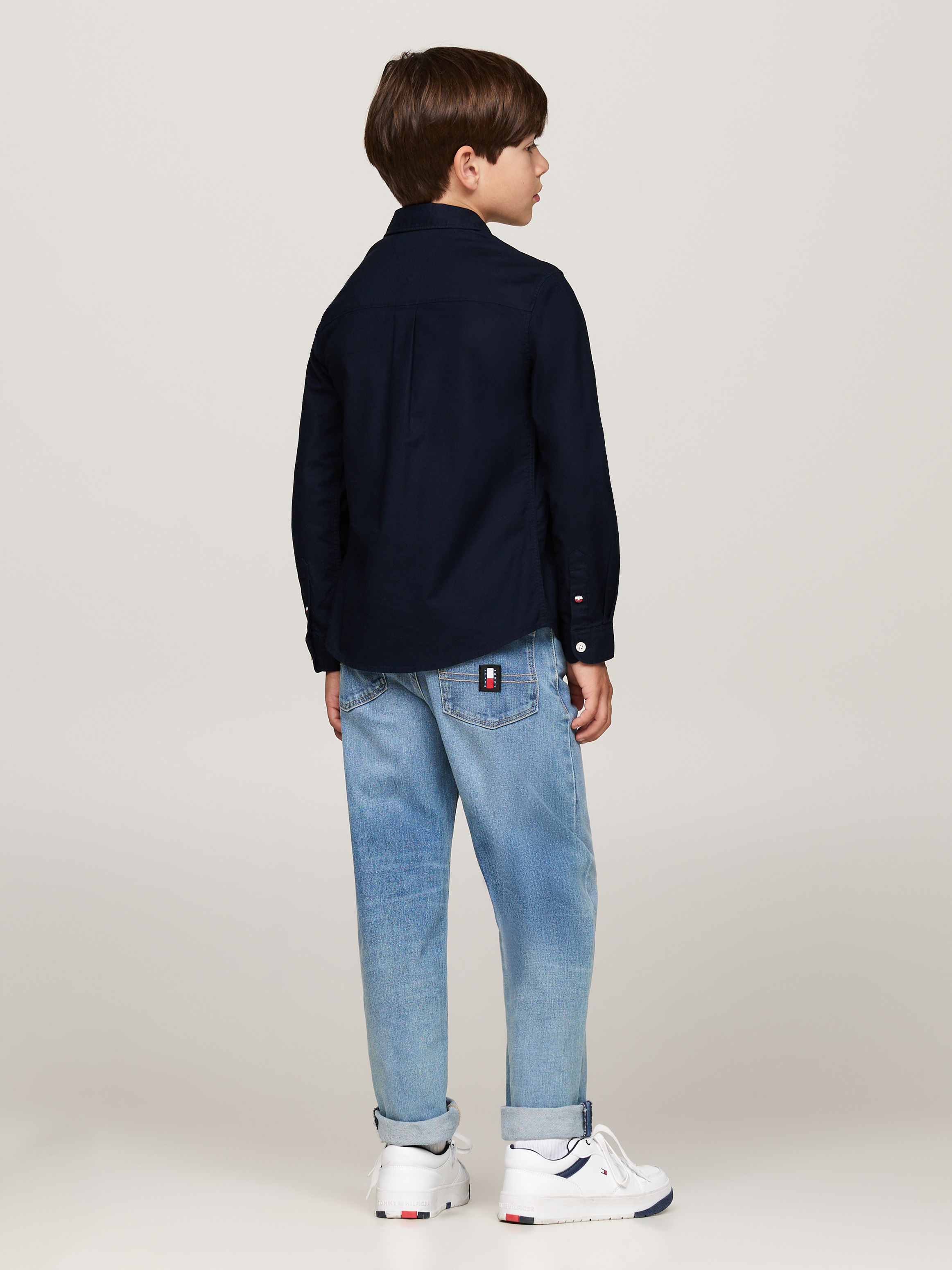Boys 8-16 Hilfiger Logo Regular Oxford Shirt | Shirts