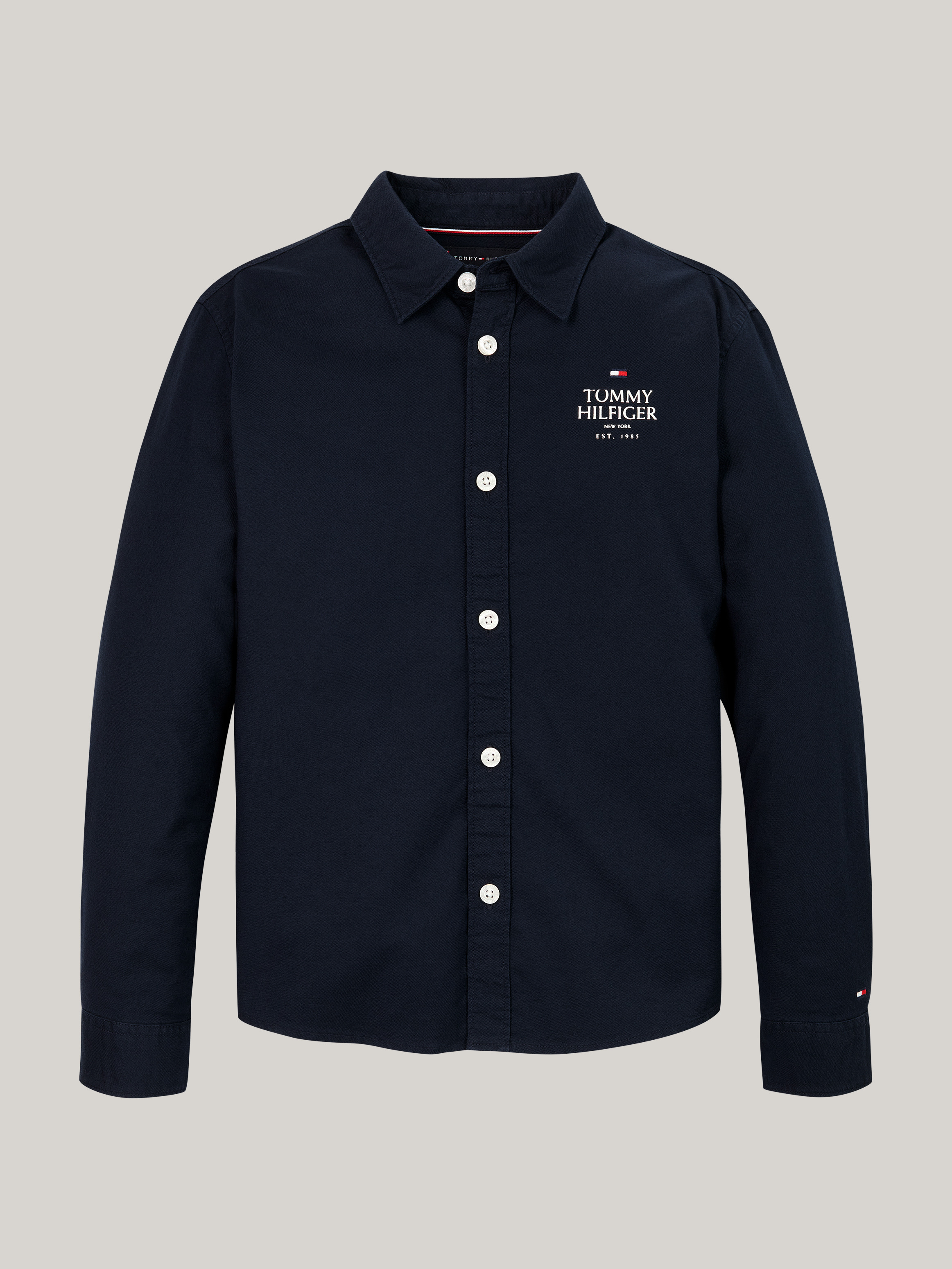 Boys 8-16 Hilfiger Logo Regular Oxford Shirt | Shirts