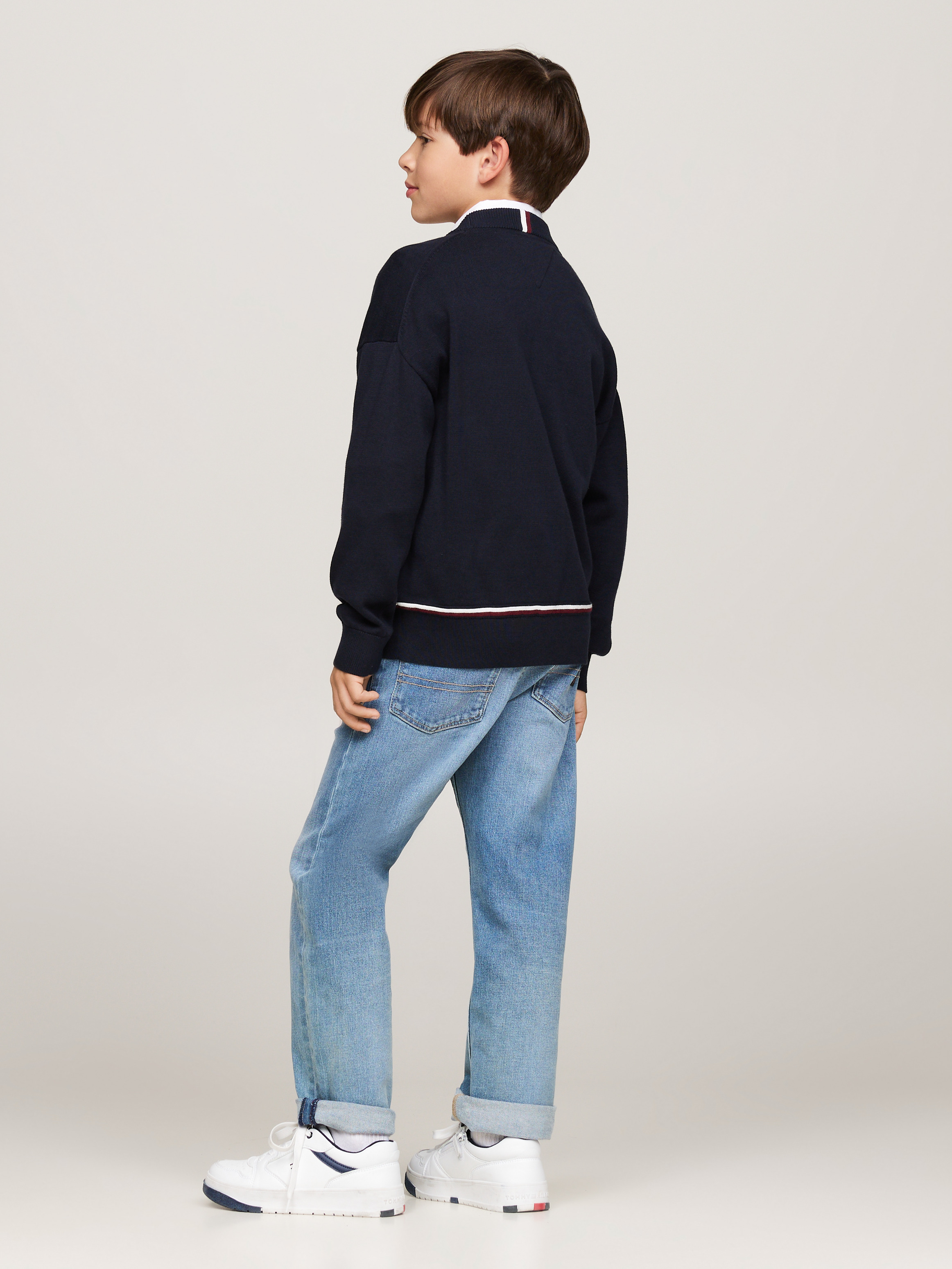 Boys 8-16 Global Stripe Cardigan | Knitwear | Tommy Kids Boys 8-16 Global Stripe Cardigan | Knitwear | Tommy Kids