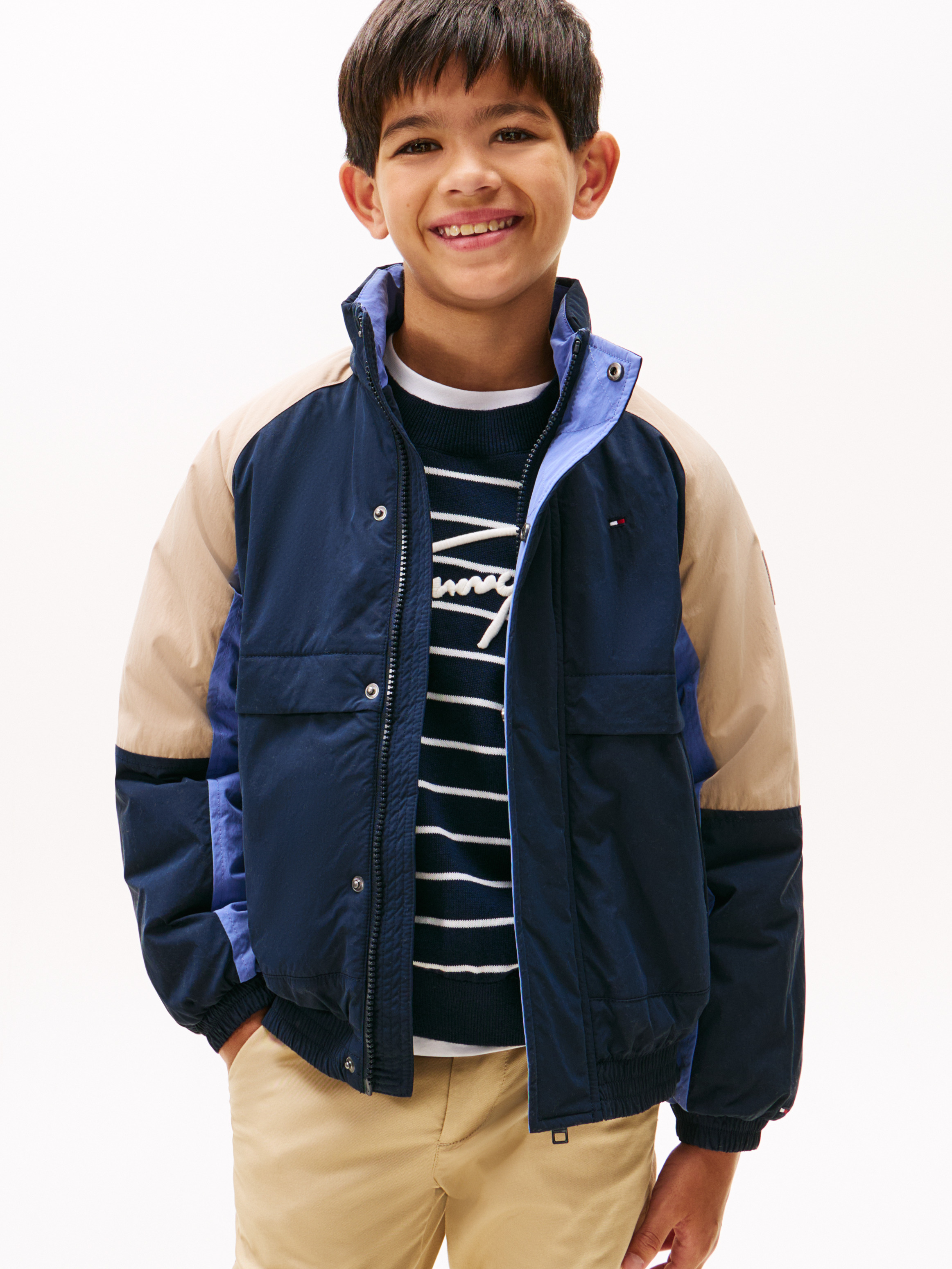 Boys 8-16 Colourblock Fleece-Lined Windbreaker