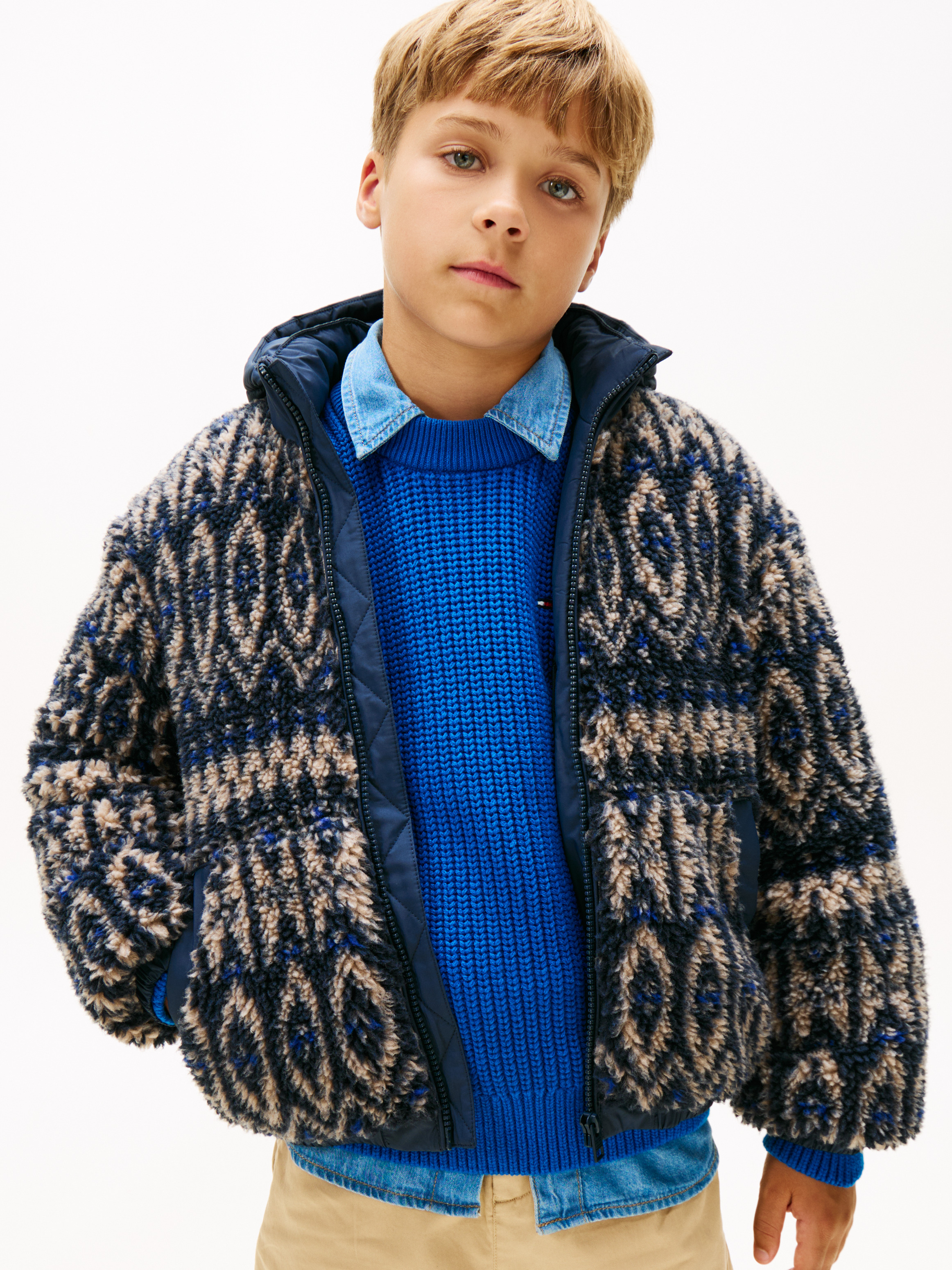 Boys 8-16 Zip-Up Teddy Jacket