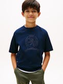 Boys 8-16 Tonal TH Crest Crew Neck T-Shirt