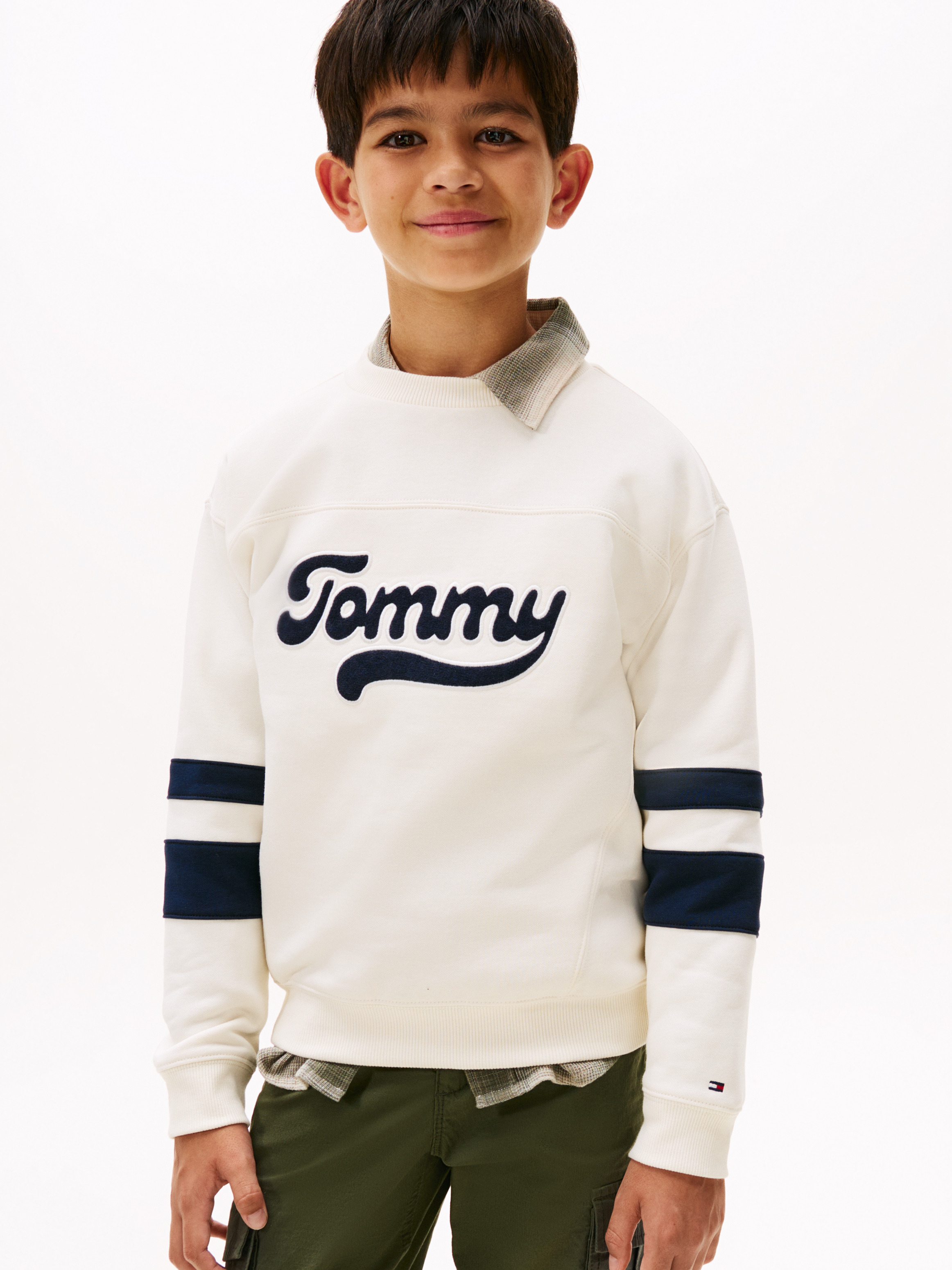 Boys 8-16 Varsity Back Logo Colour-Blocked Sweatshirt