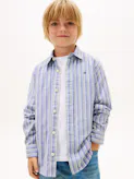Boys 8-16 Festive Regular Fit Stripe Oxford Shirt