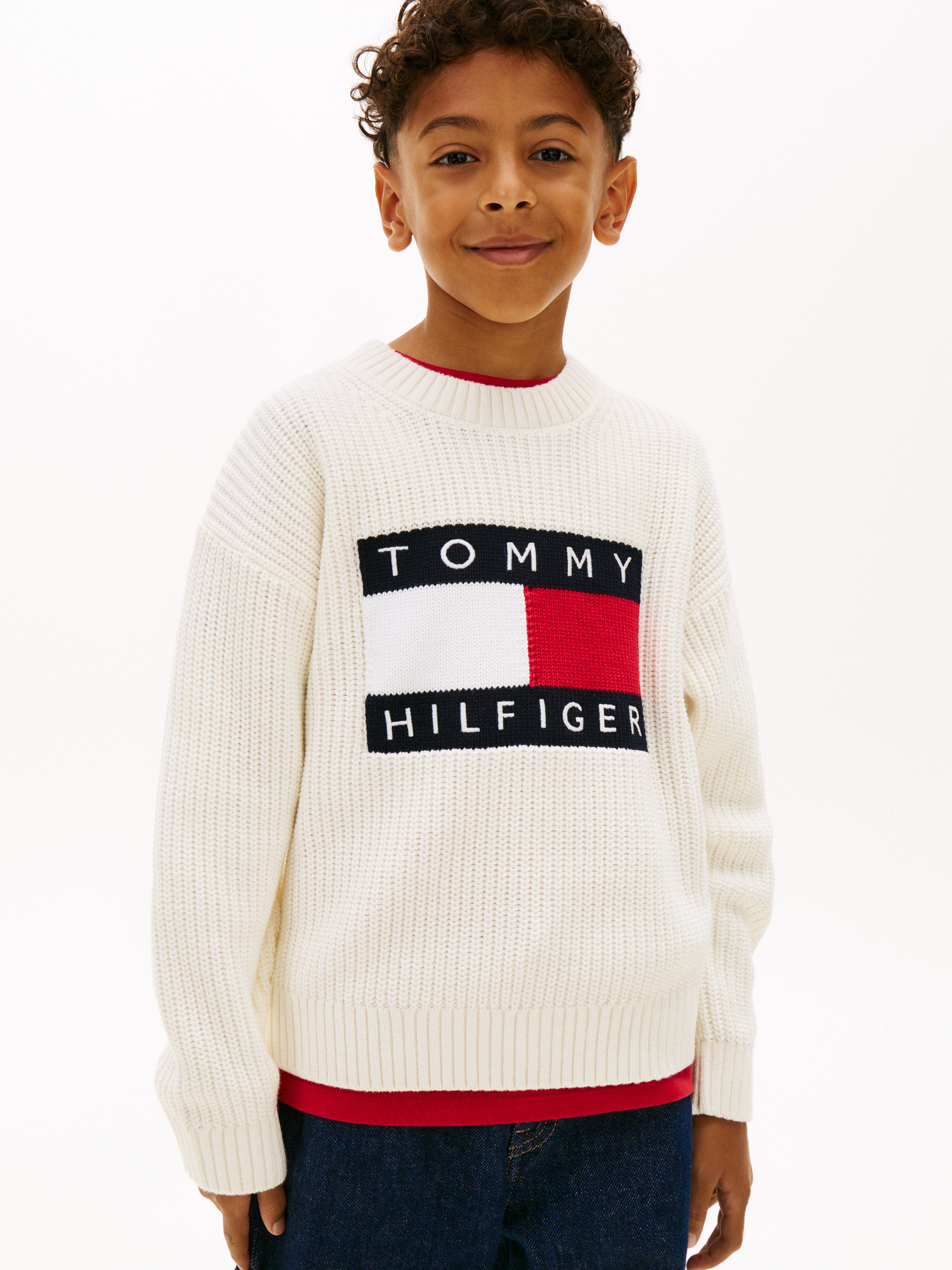Boys 8-16 Heritage Flag Chunky Knit Jumper