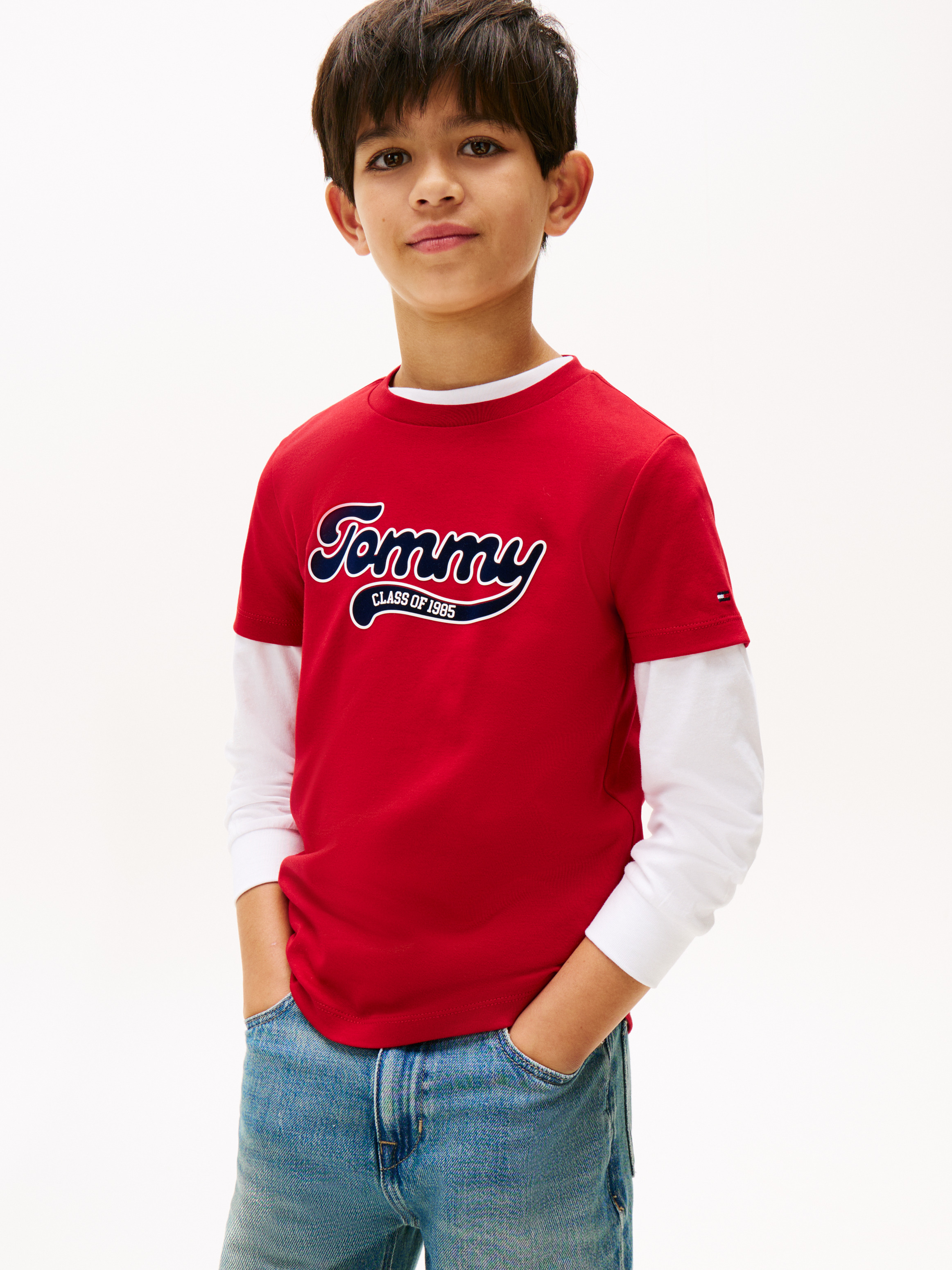 Boys 8-16 Varsity Interlock Knit Logo T-Shirt