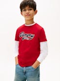 Boys 8-16 Varsity Interlock Knit Logo T-Shirt