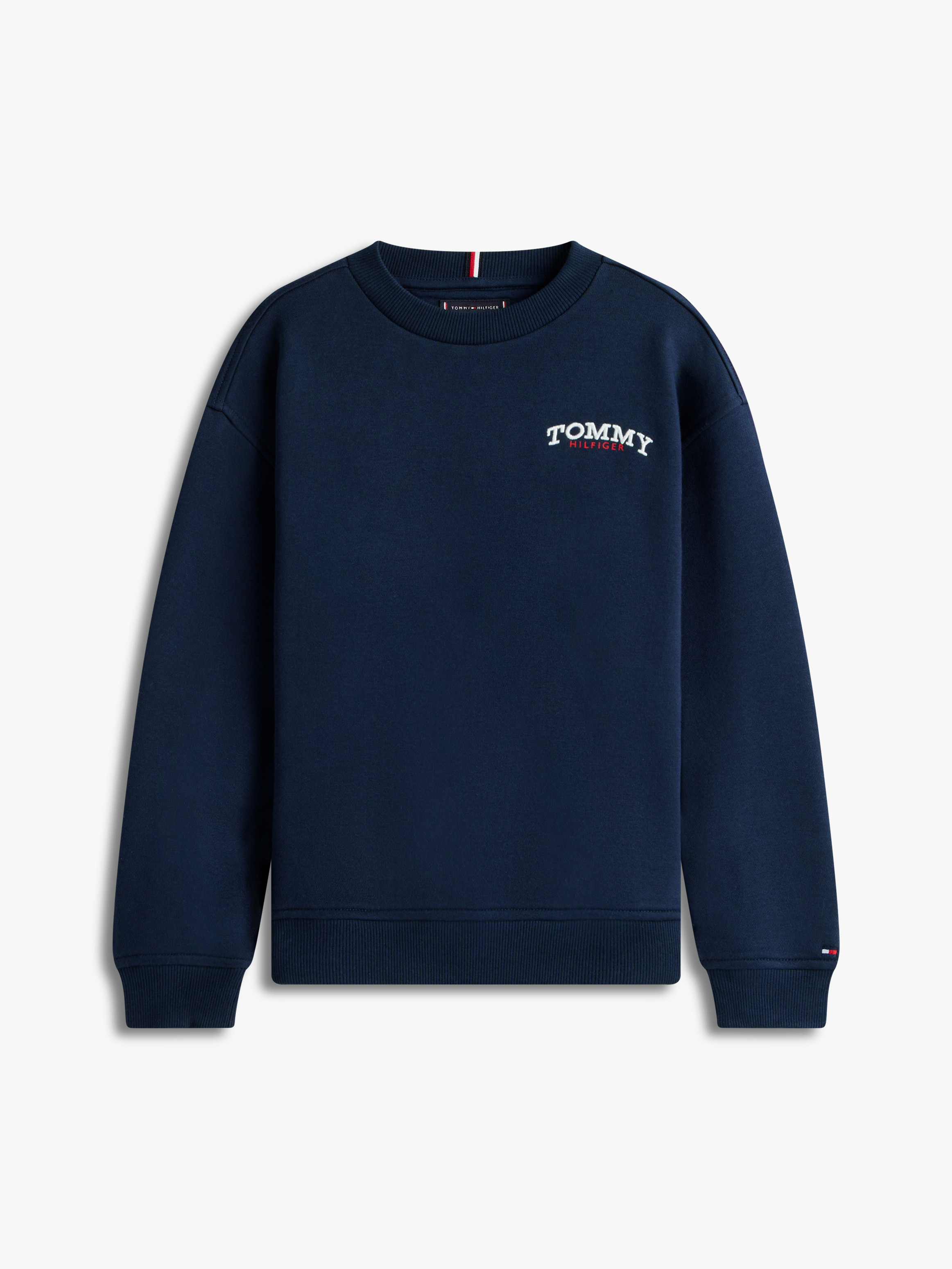 Boys 3-7 Logo Embroidery Terry Crew Neck Sweatshirt