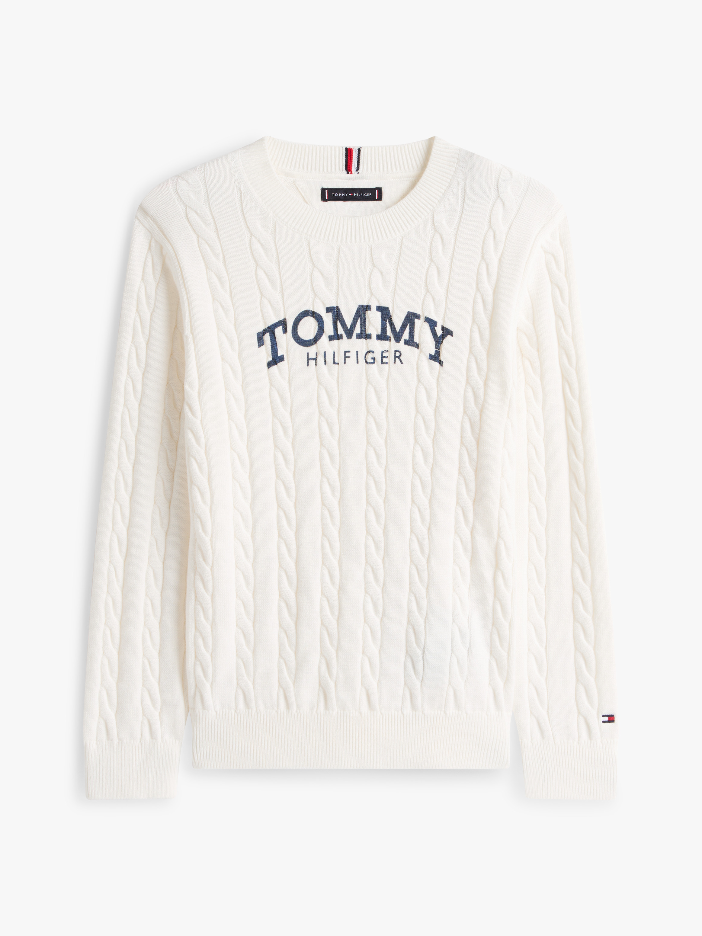 Boys 3-7 Logo Cable Knit Jumper