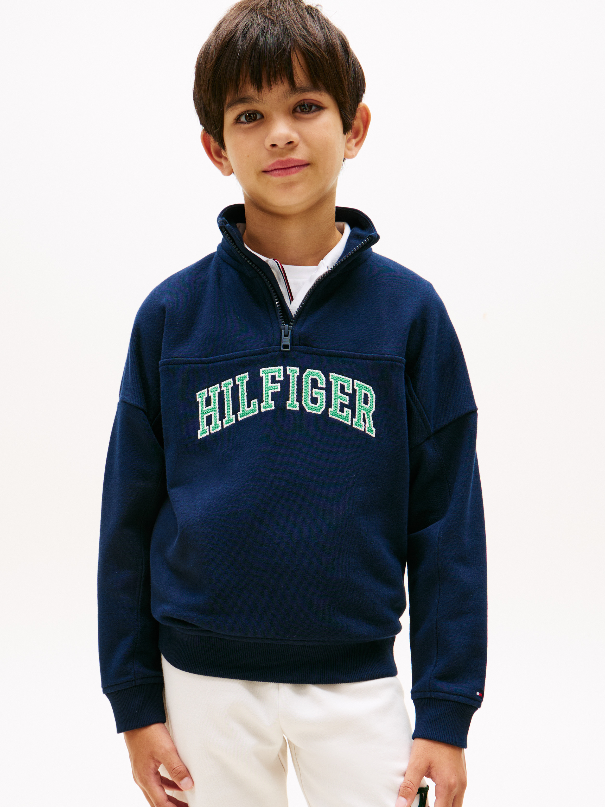 Boys 8-16 Logo Terry Quarter-Zip Sweatshirt