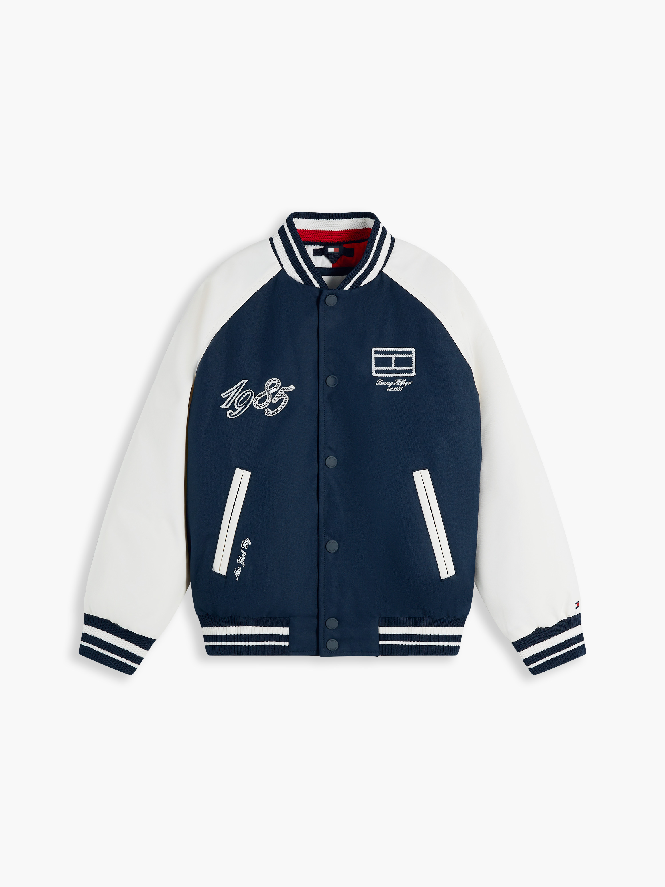 Boys 8-16 Logo Embroidery Relaxed Bomber Jacket