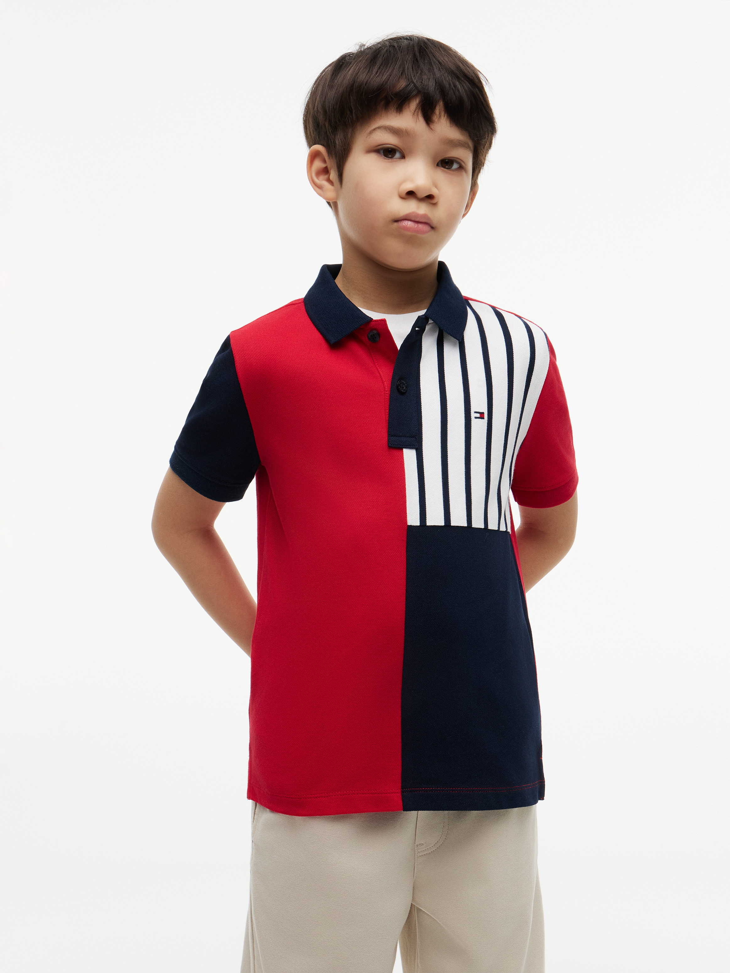 Boys 8-16 Colourblock Polo