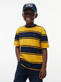 Boys 8-16 Stripe Jersey Crew Neck T-Shirt