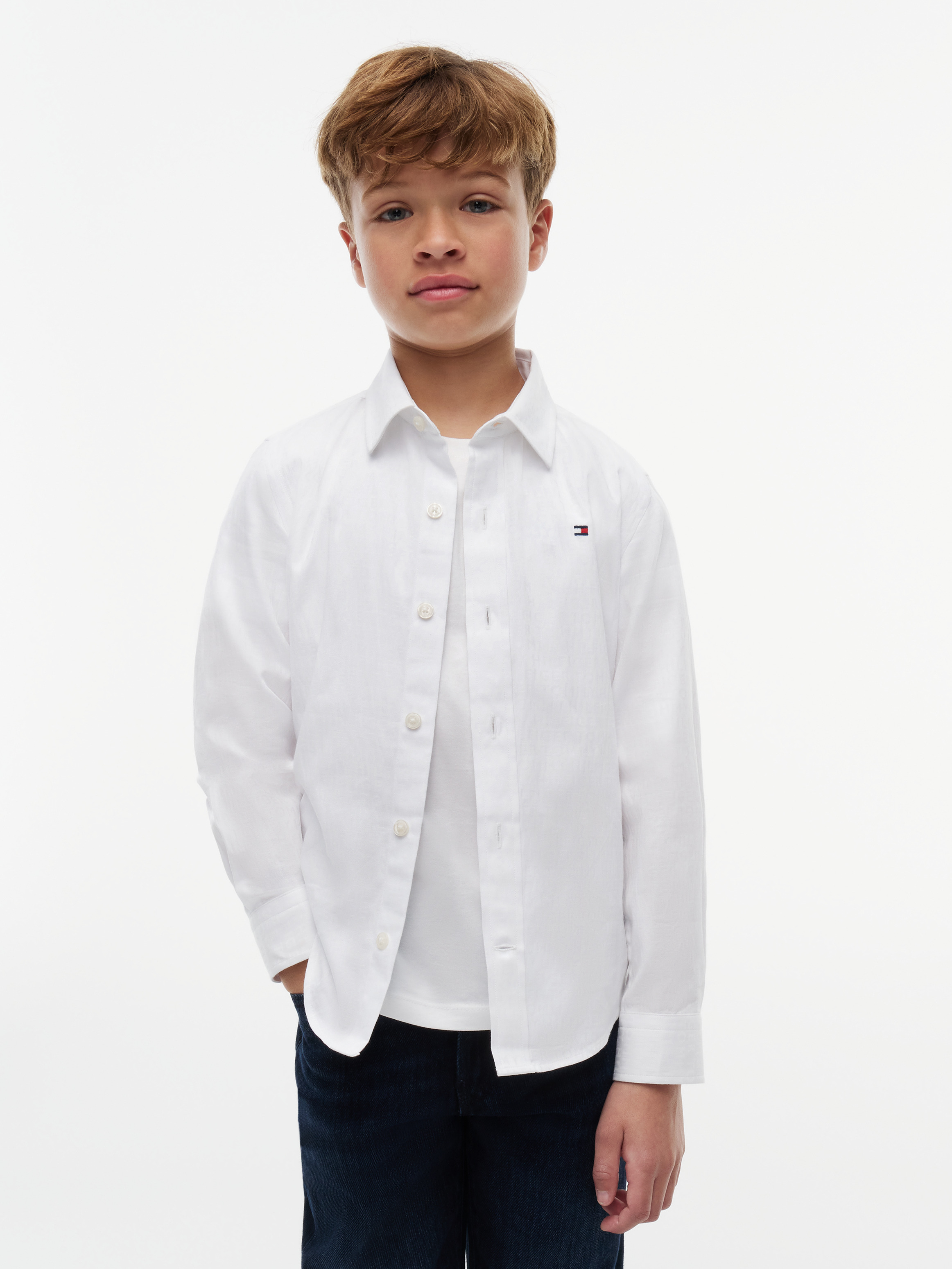 Boys 8-16 Regular Fit Jacquard Shirt
