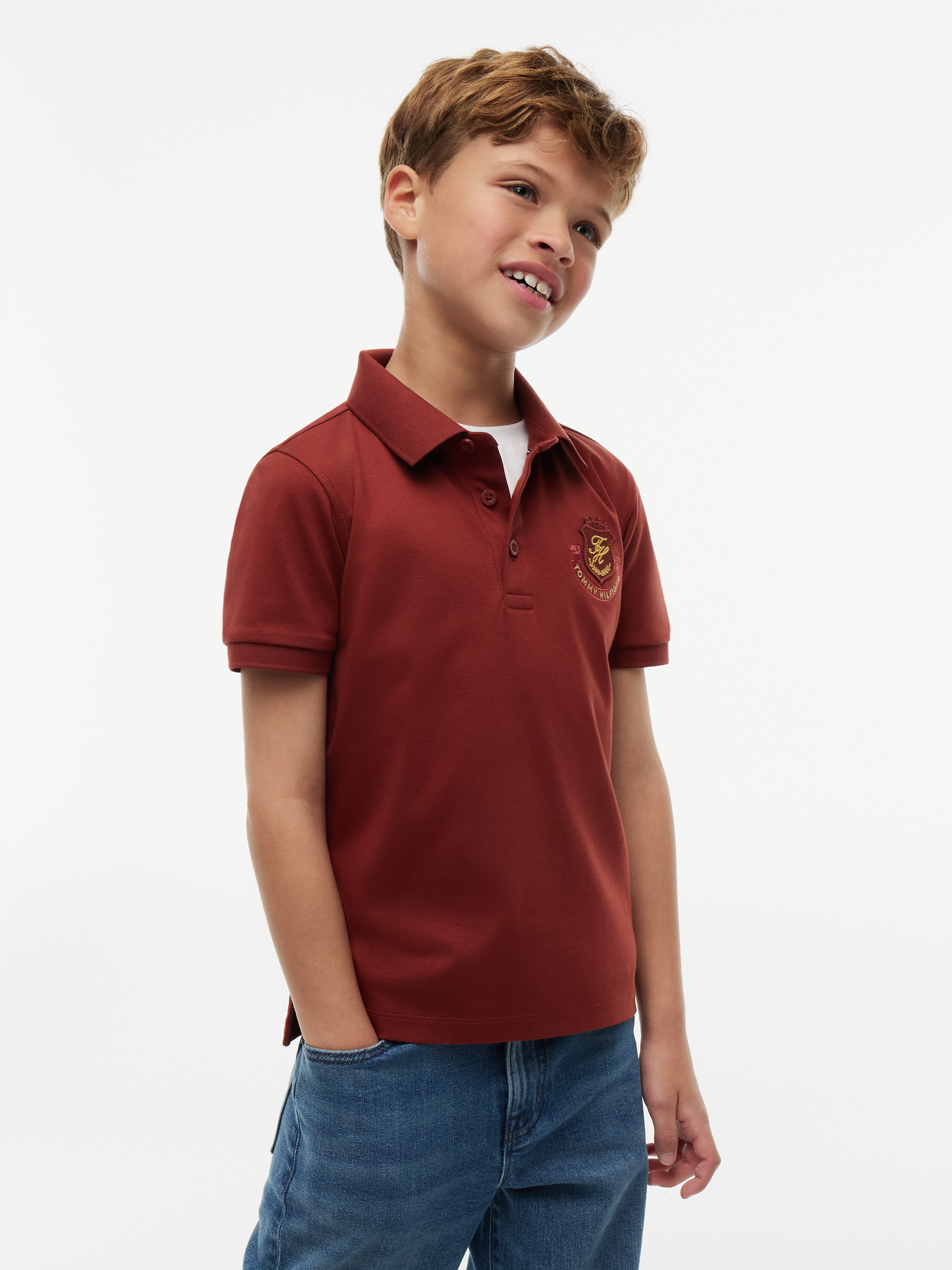Boys 8-16 Regular Fit Logo Polo Shirt