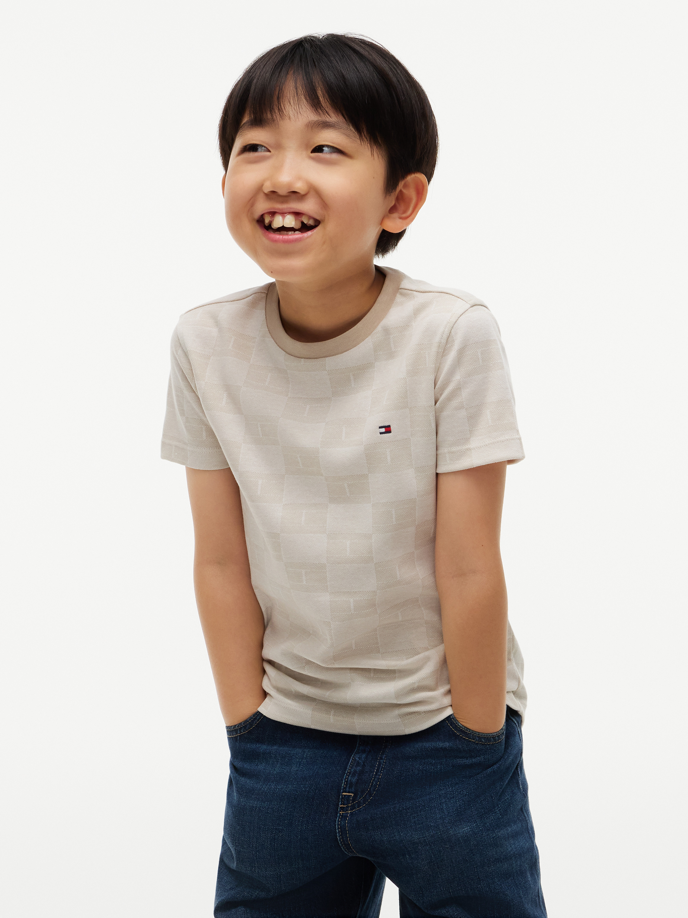 Boys 8-16 Jacquard Crew Neck T-Shirt