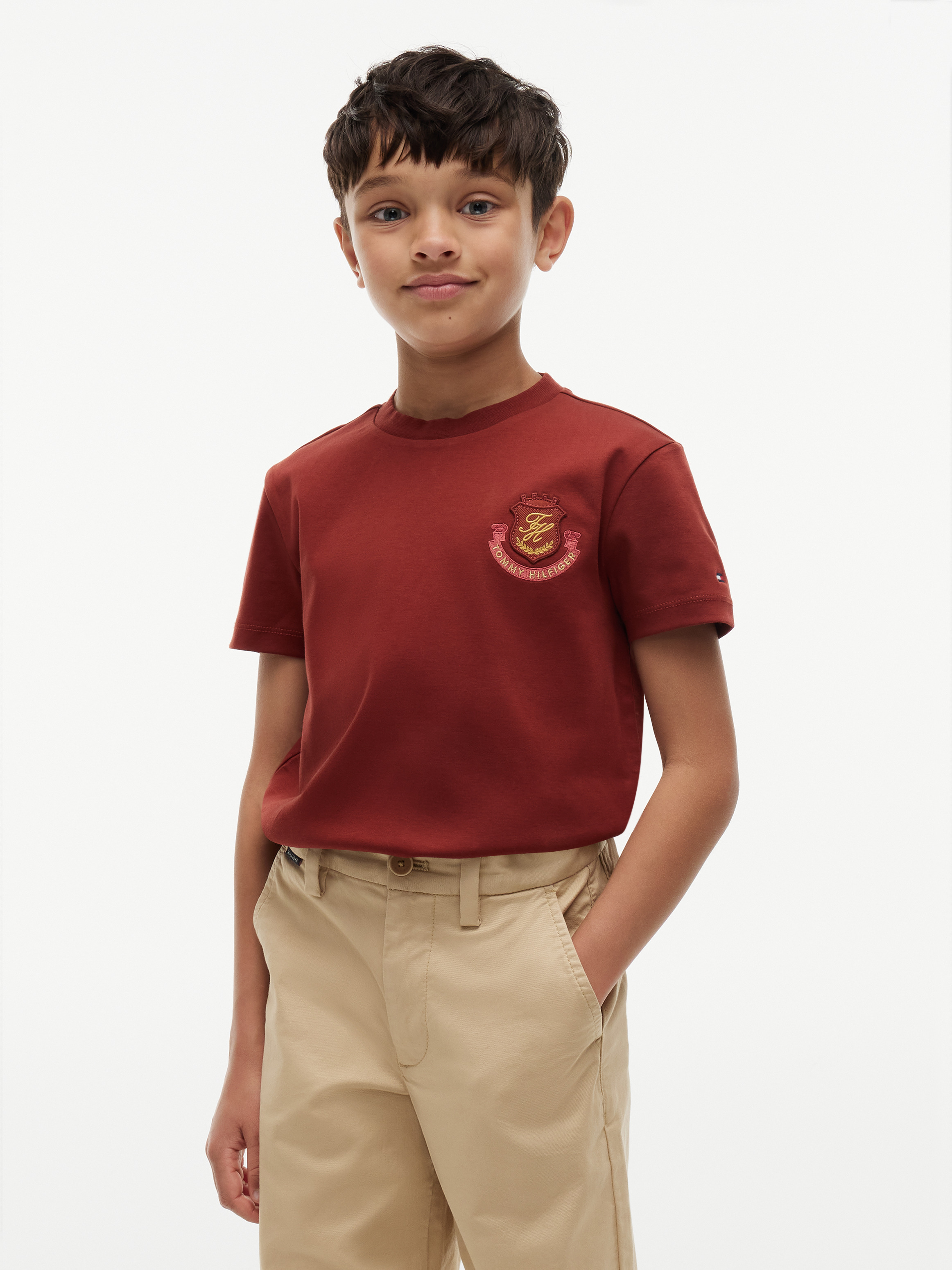 Boys 8-16 Shield Logo Applique T-Shirt
