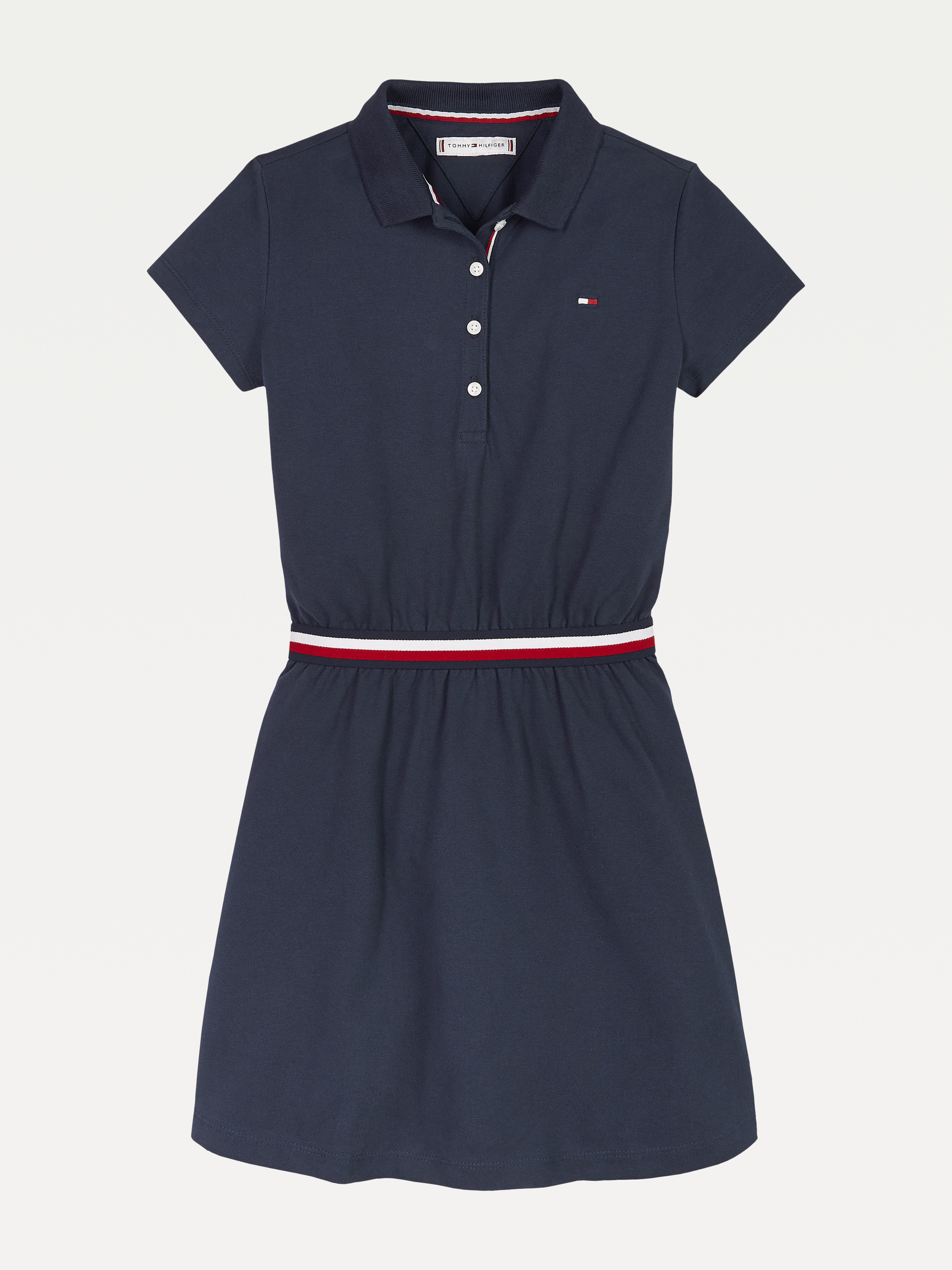 ワンピース POLO DRESS Slim Open V-Neck Polo Dress | WW0WW42567C1Z | Tommy Hilfiger