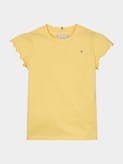Girls 3-7 Essential Scallop Sleeve Slim Fit T-Shirt