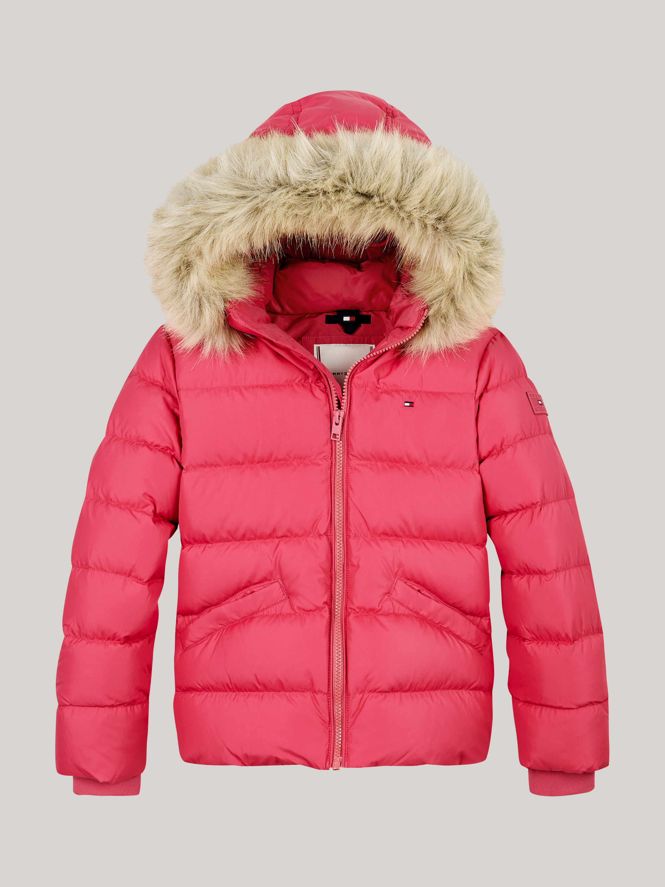 Girls 8-16 Essential Faux Fur Down Hooded Jacket | Coats