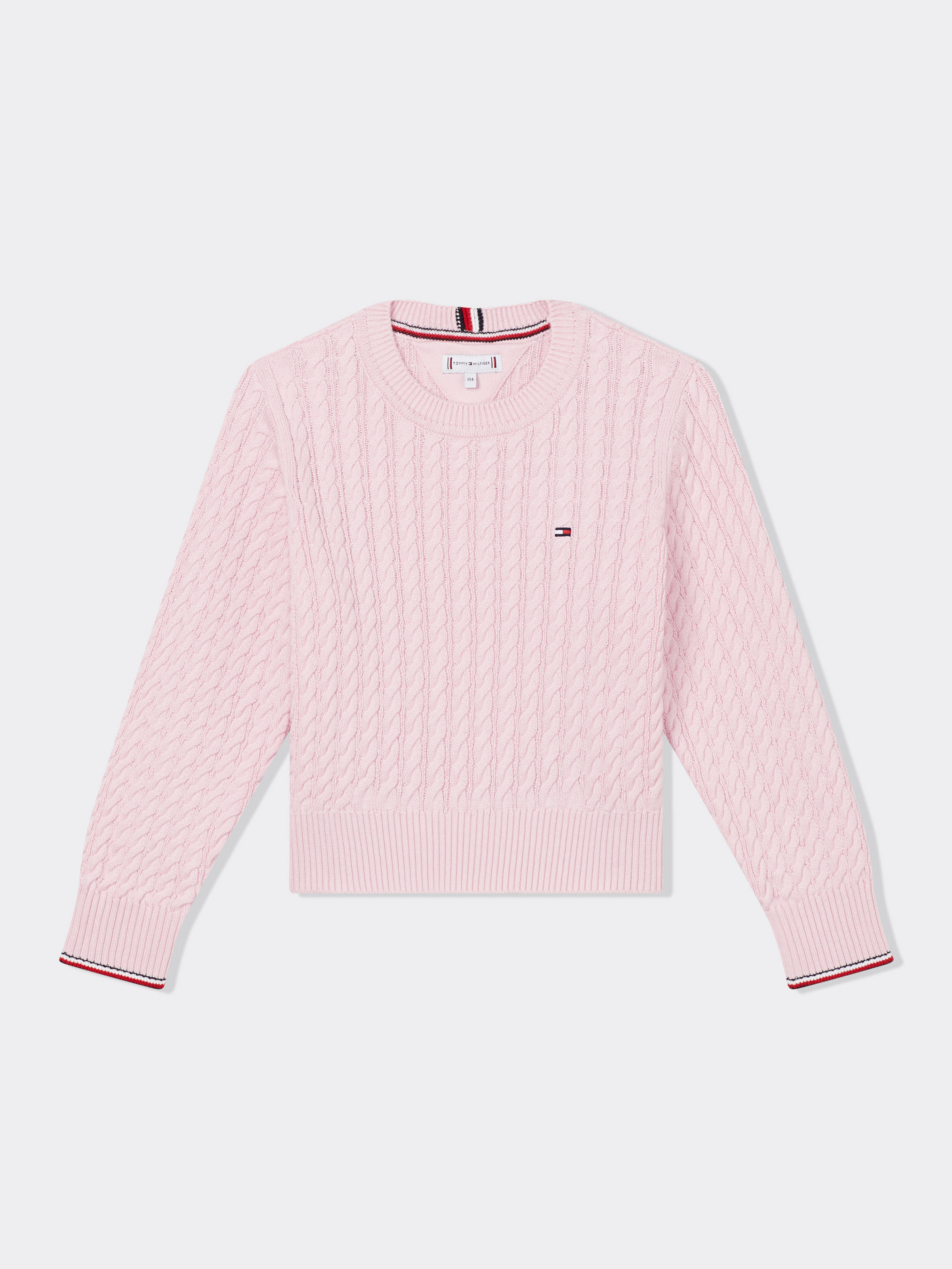 【KOOLOSET】KL Stripe Button Knit Girls 8-16 Global Stripe Cable Knit Sweater | Knitwear
