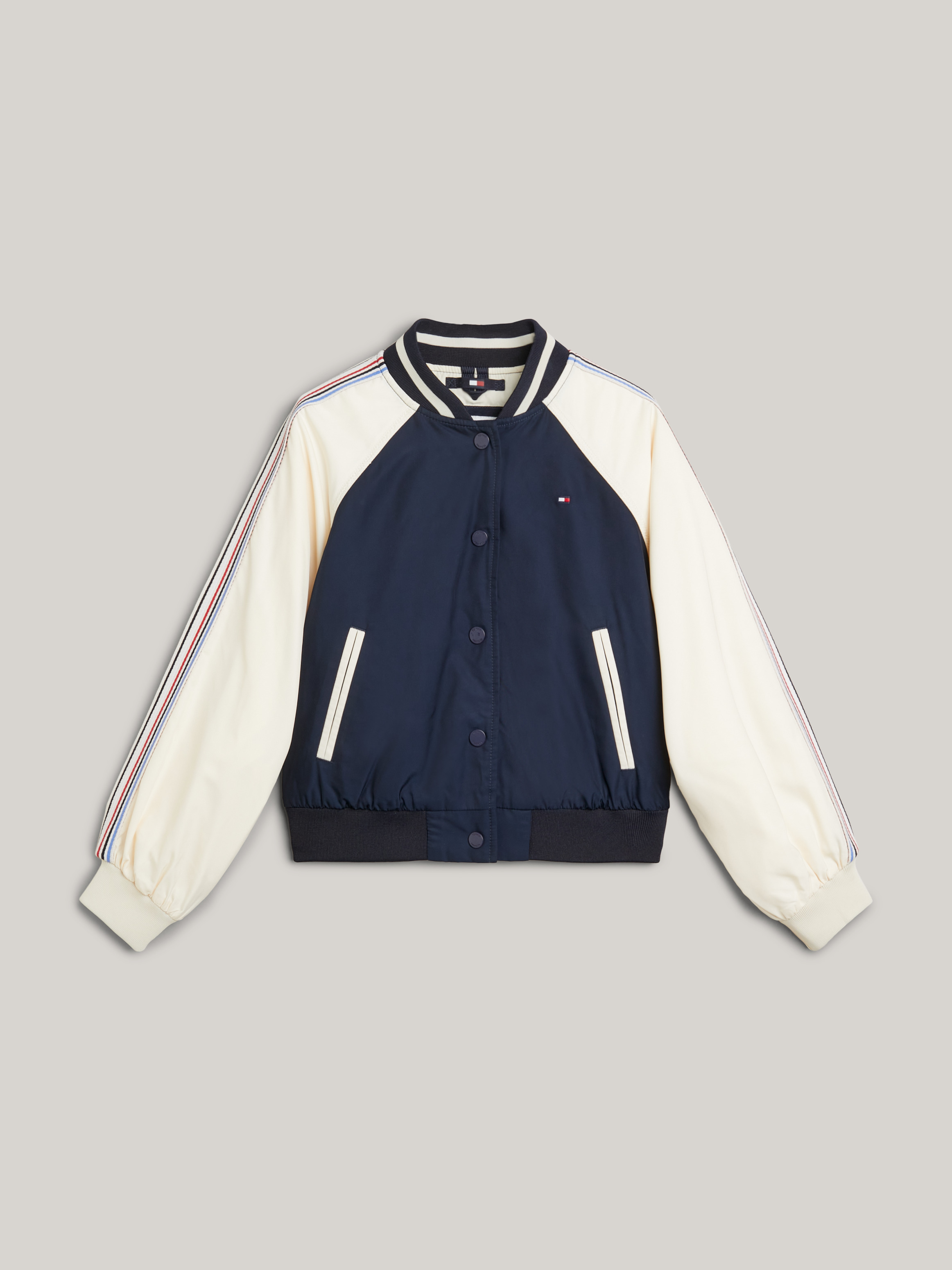 Girls 8-16 1985 Collection Varsity Back Logo Bomber Jacket