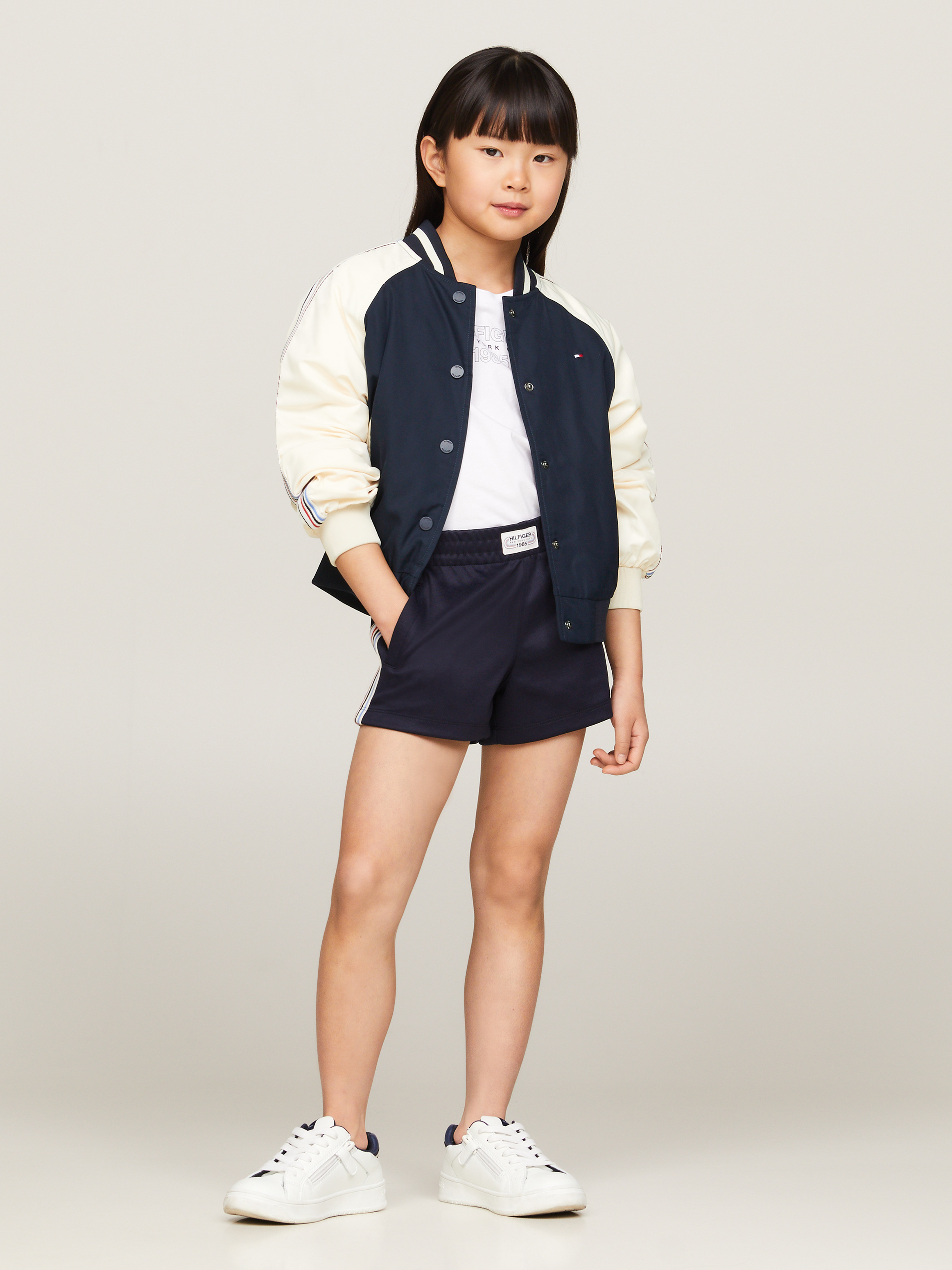Girls 8-16 1985 Collection Varsity Back Logo Bomber Jacket | Coats
