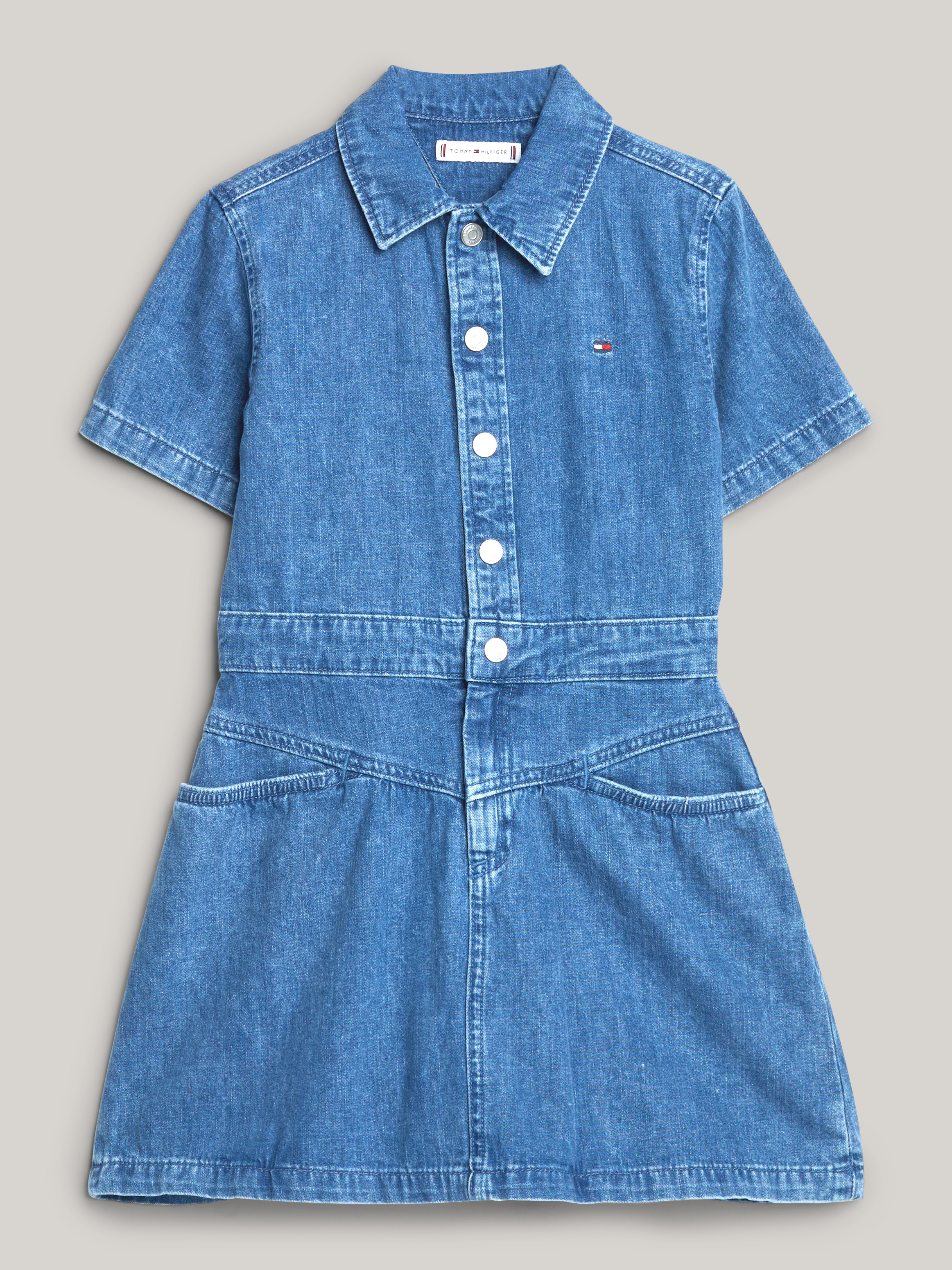 Girls 8-16 Fit And Flare Denim Shirt Dress | Dresses | Tommy Hilfiger