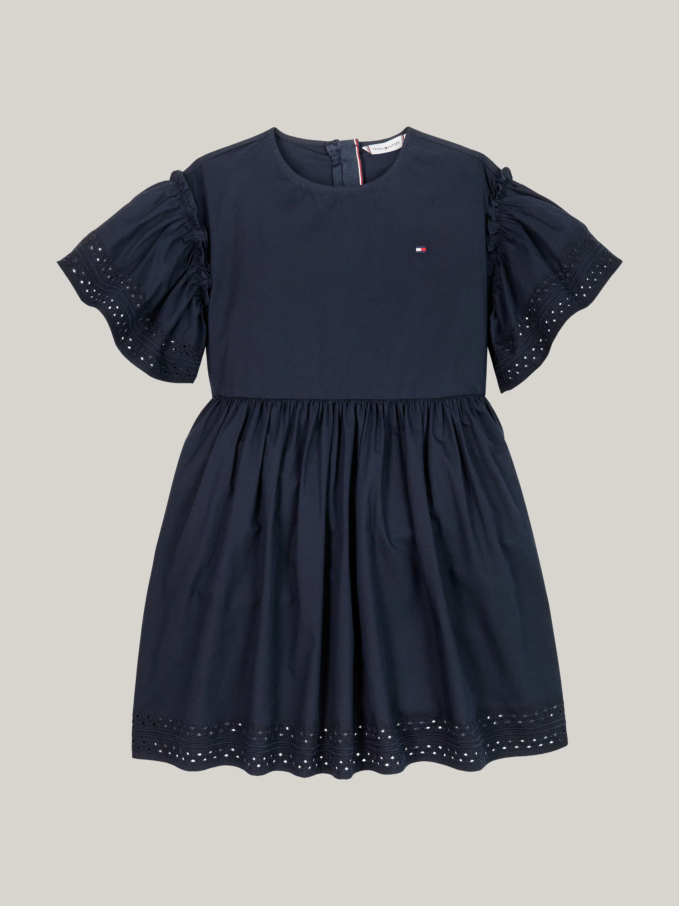 Girls 3-7 Broderie Anglaise Bell Sleeve Flare Dress | Dresses | Tommy Hilfiger Girls 3-7 Broderie Anglaise Bell Sleeve Flare Dress | Dresses | Tommy Hilfiger