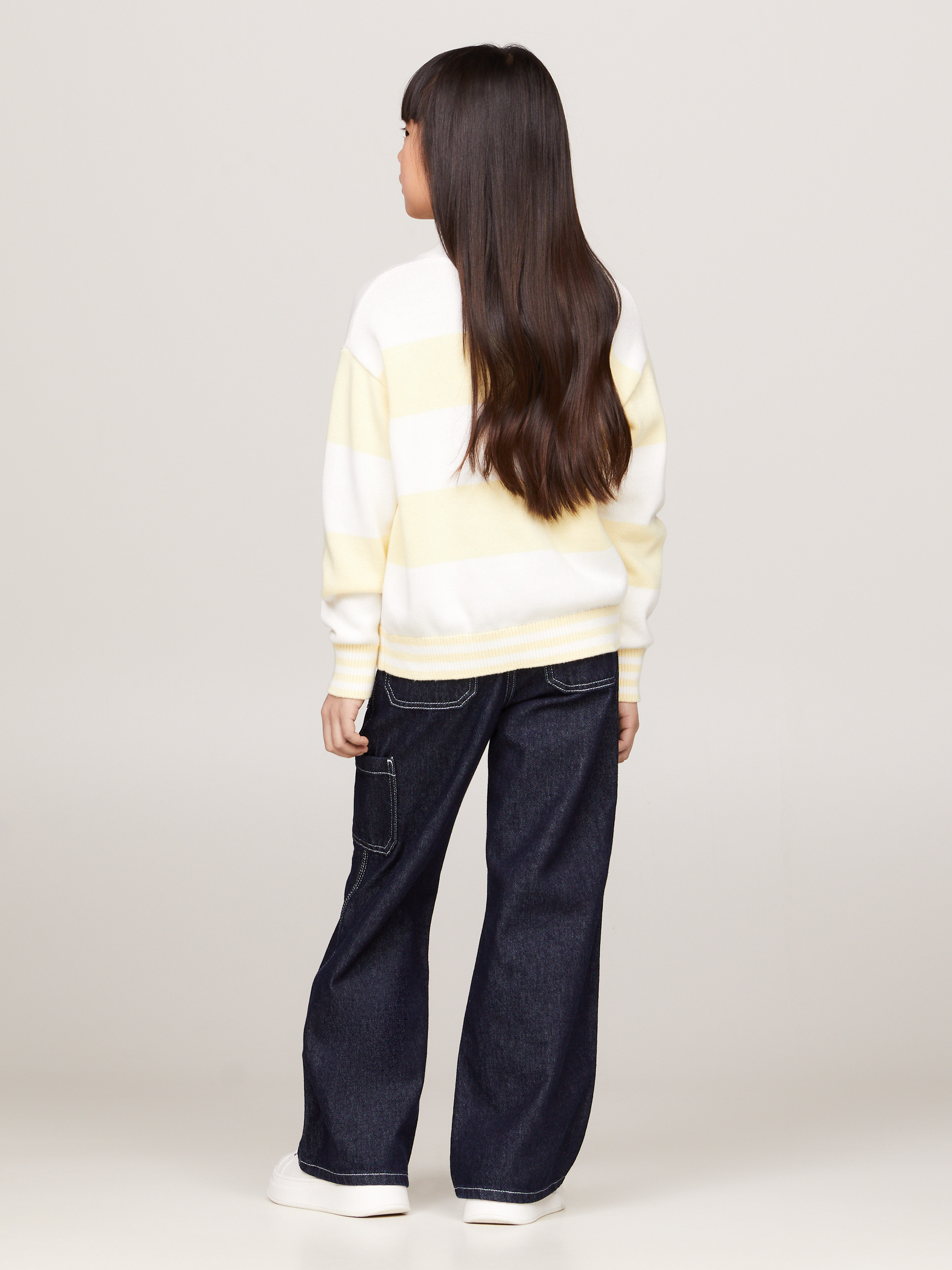 Girls 8-16 Colour-Blocked Stripe Relaxed Jumper | Knitwear