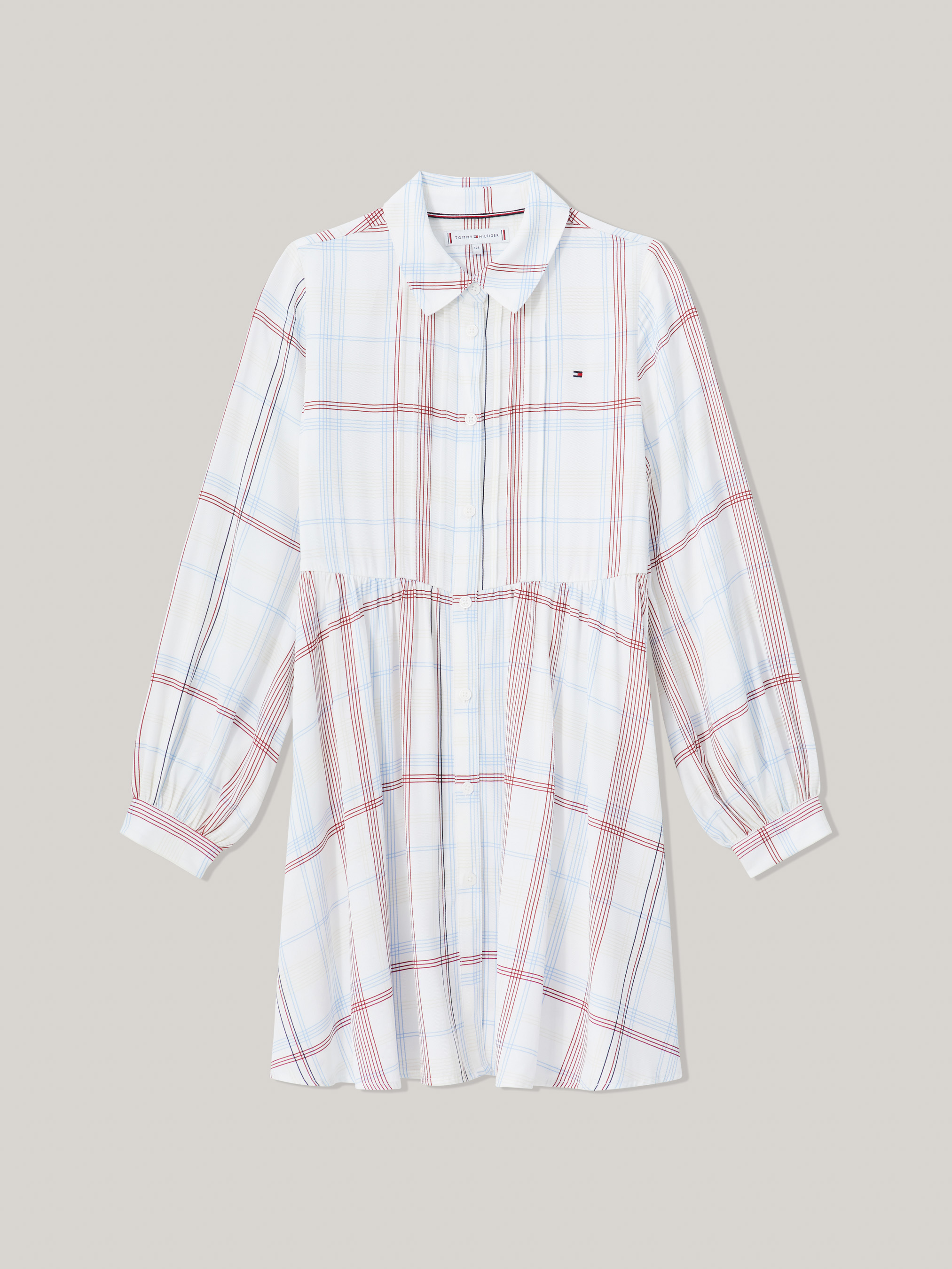 Girls 3-7 Check Long Sleeve Shirt Dress | Dresses | Tommy Kids