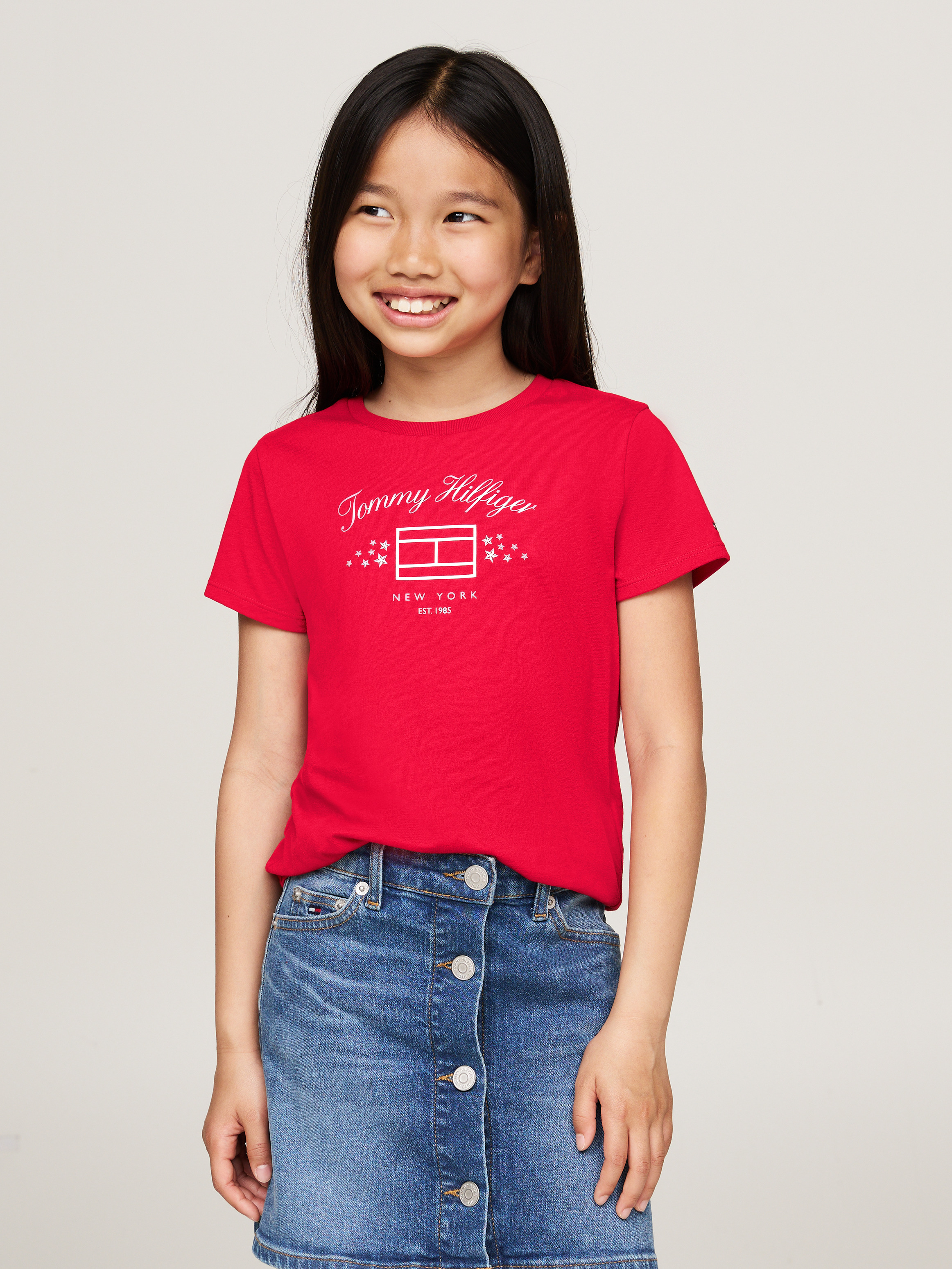 Girls 3-7 Logo Print Slim T-Shirt | T-Shirts | Tommy Kids