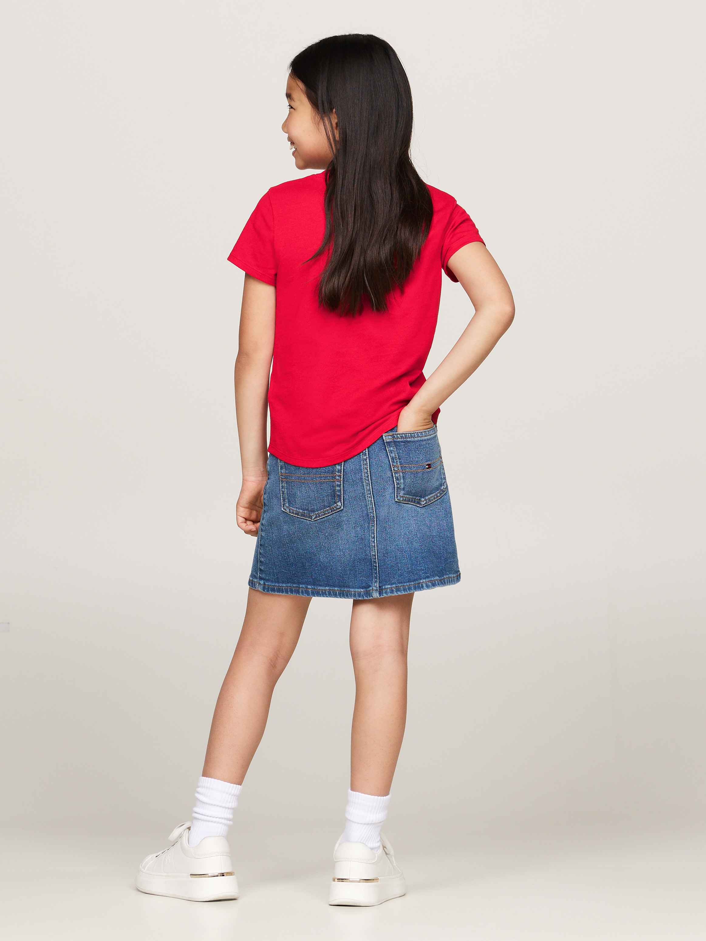 Girls 8-16 Logo Print Slim T-Shirt | T-Shirts | Tommy Kids