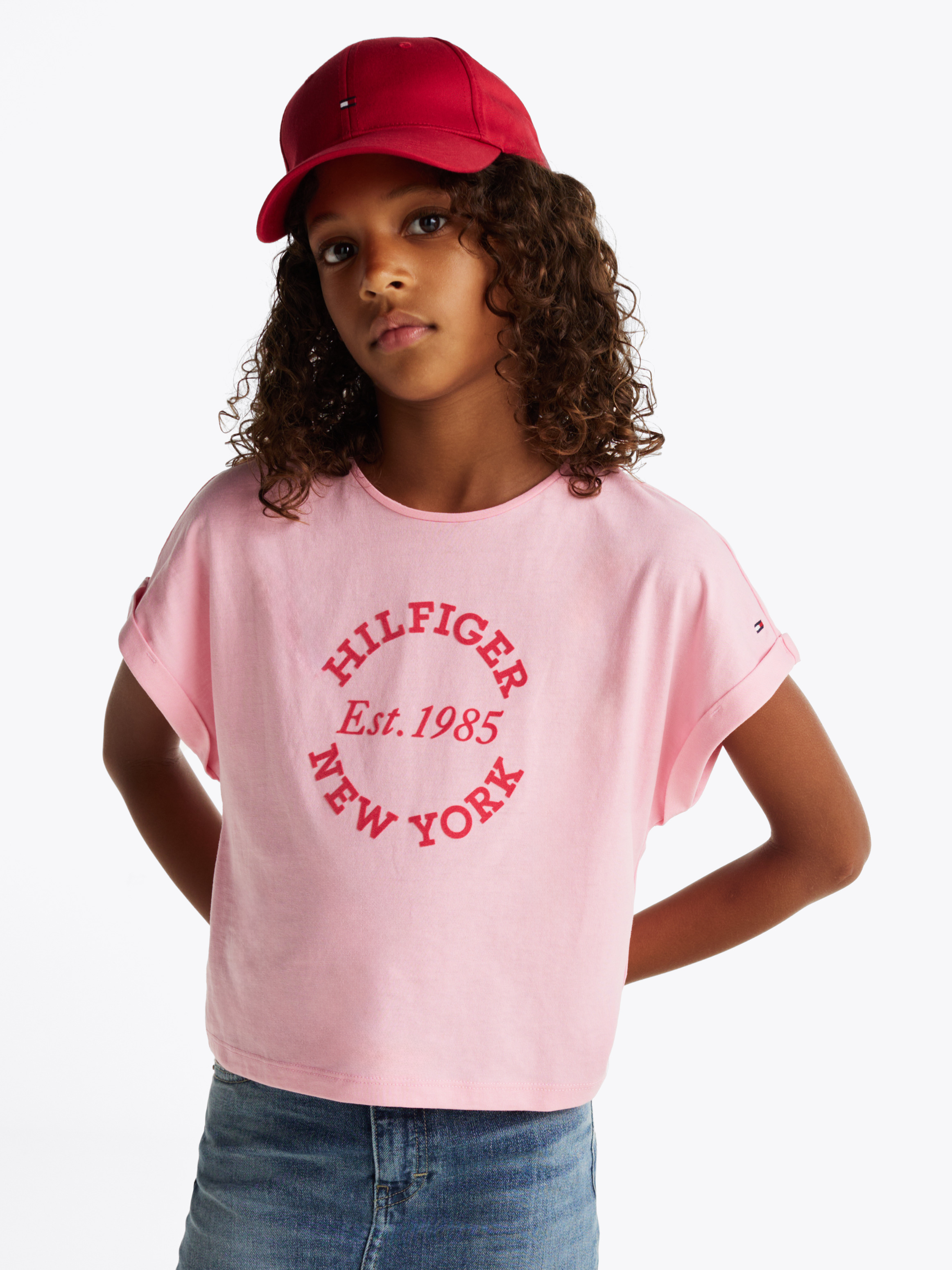 Girls 8-16 Logo Relaxed Crew Neck T-Shirt | T-Shirts | Tommy