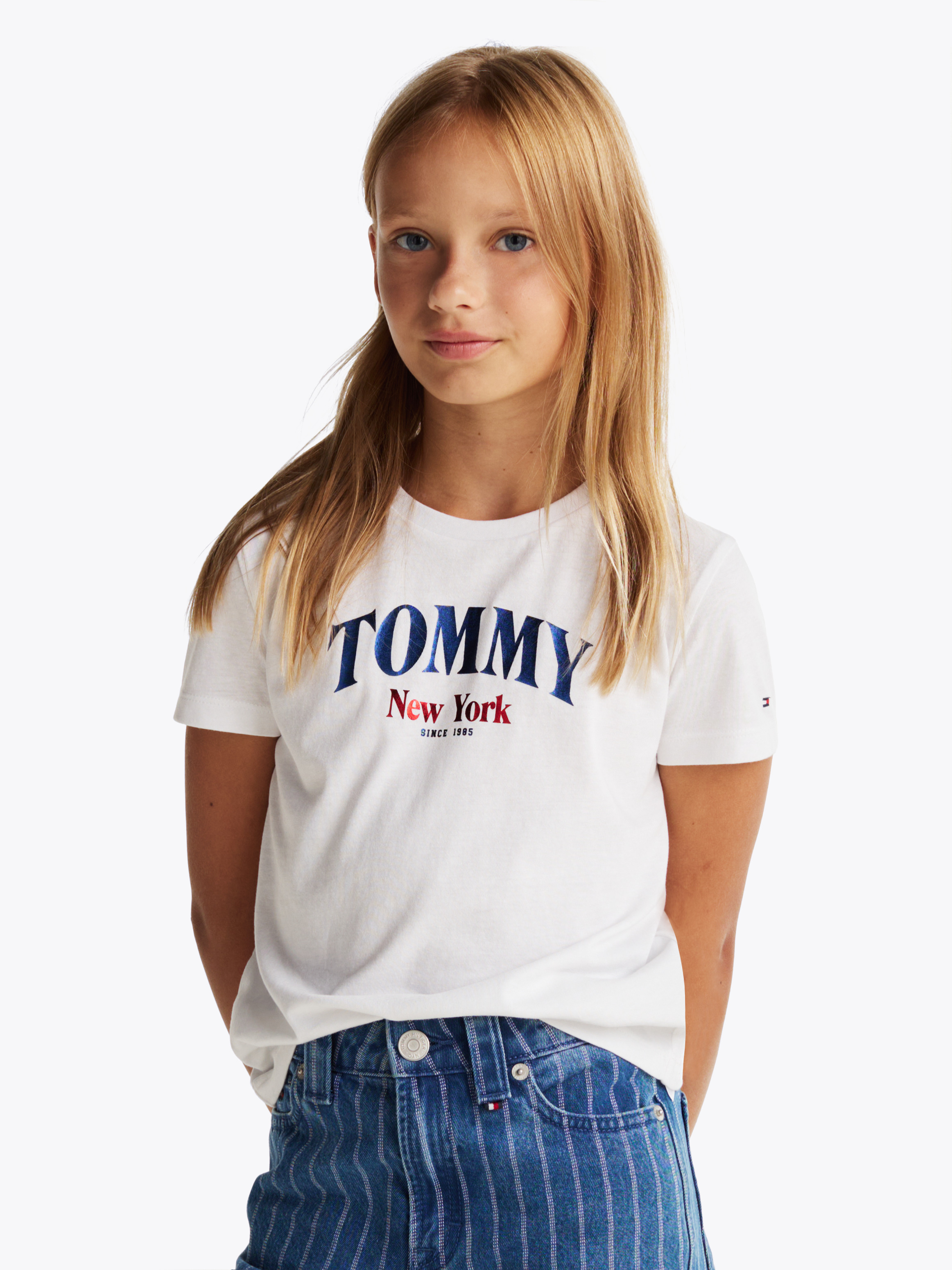 【GRAVER】THB CLUB 半袖T 3COLOR Girls 8-16 Varsity Logo Crew Neck T-Shirt | T-Shirts | Tommy
