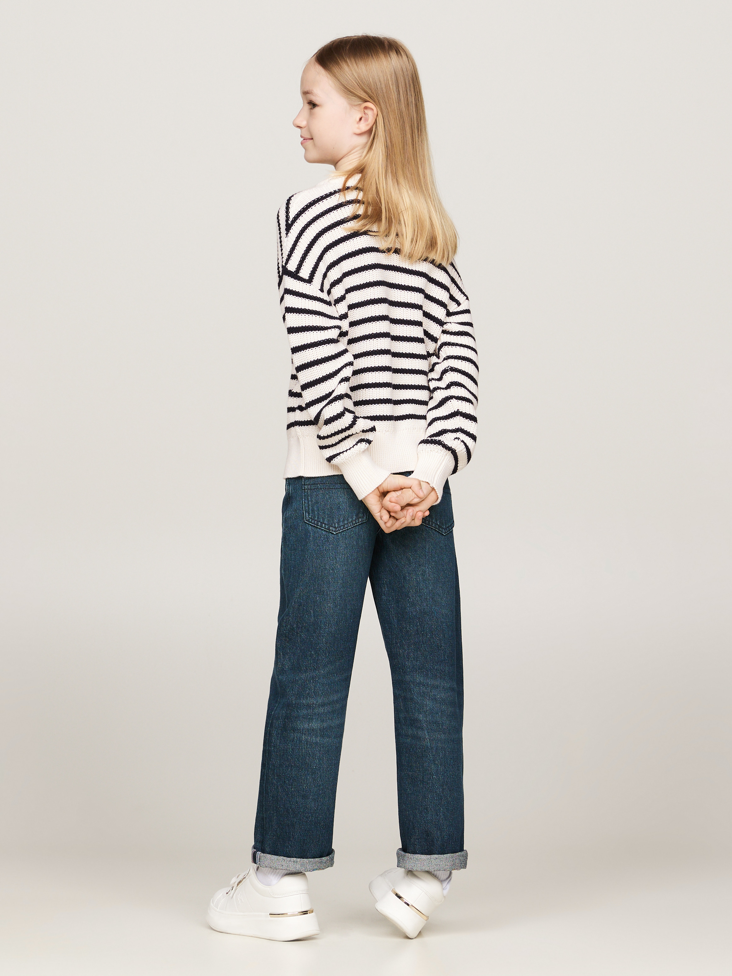 売れ筋商品|||トム テイラー デニム ニット&セーター レディース アウター CREW NECK - Jumper - placed navy white stripe MENS/トップス/ニット/セーター｜THE TOKYO ONLINE STORE