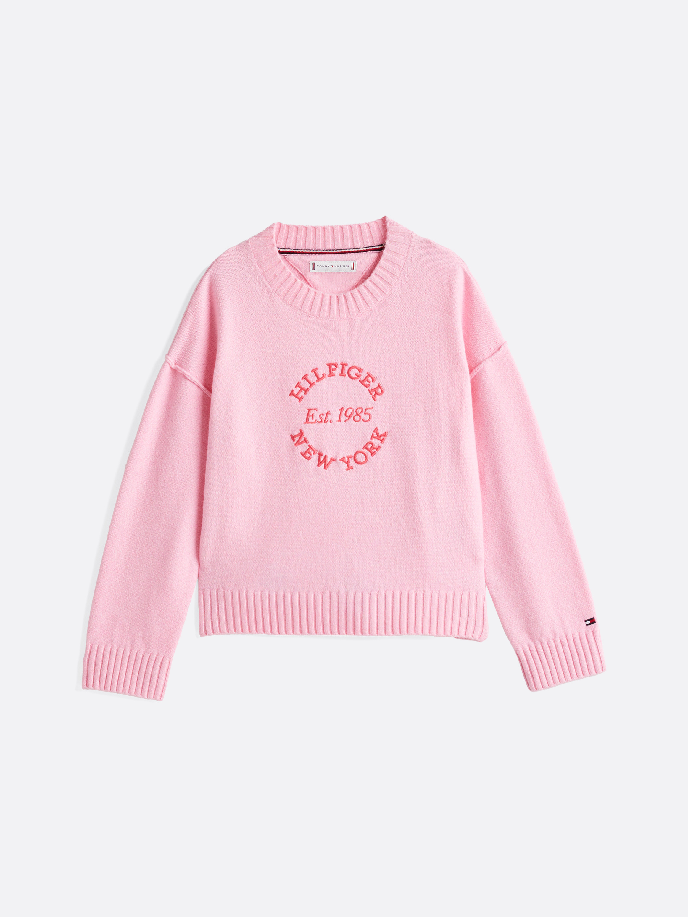 Girls 8-16 Logo Crew Neck Jumper | Knitwear | Tommy Kids