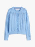 Girls 3-7 Cable Knit Relaxed Cardigan