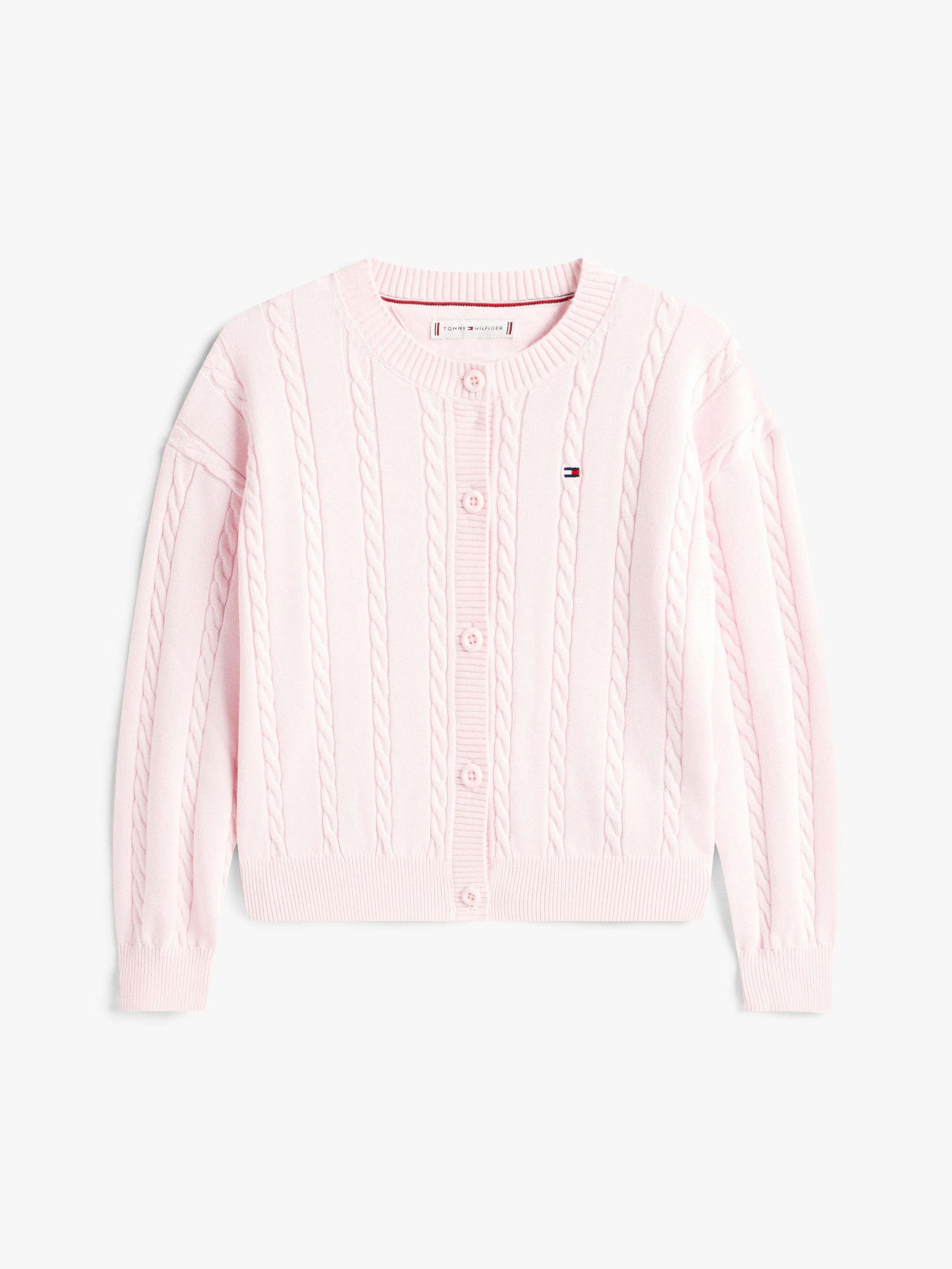 Girls 3-7 Cable Knit Relaxed Cardigan Knitwear Tommy Kids