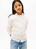 Girls 8-16 Cable Knit Relaxed Jumper
