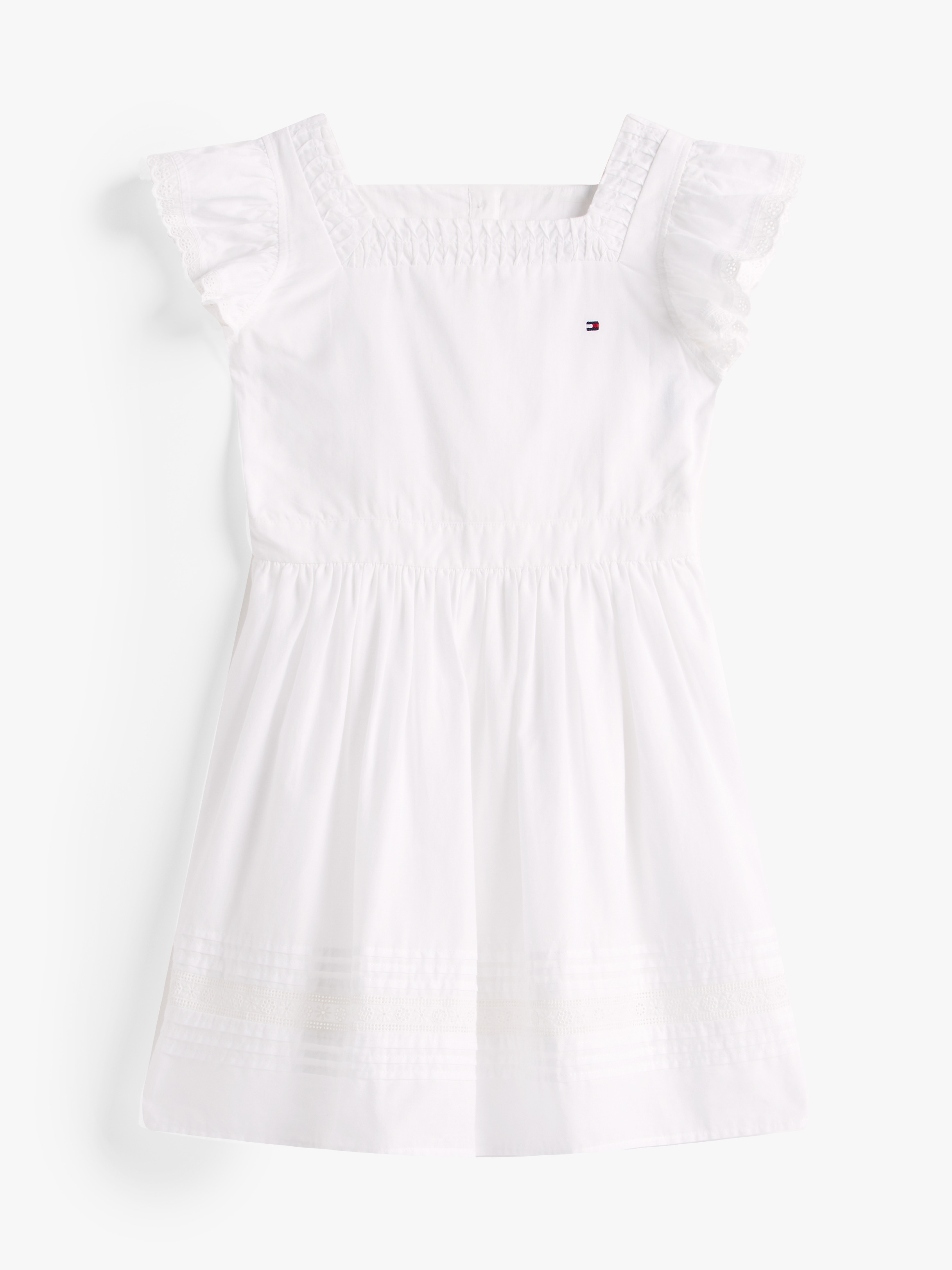 Girls 3-7 Broderie Anglaise Fit And Flare Dress