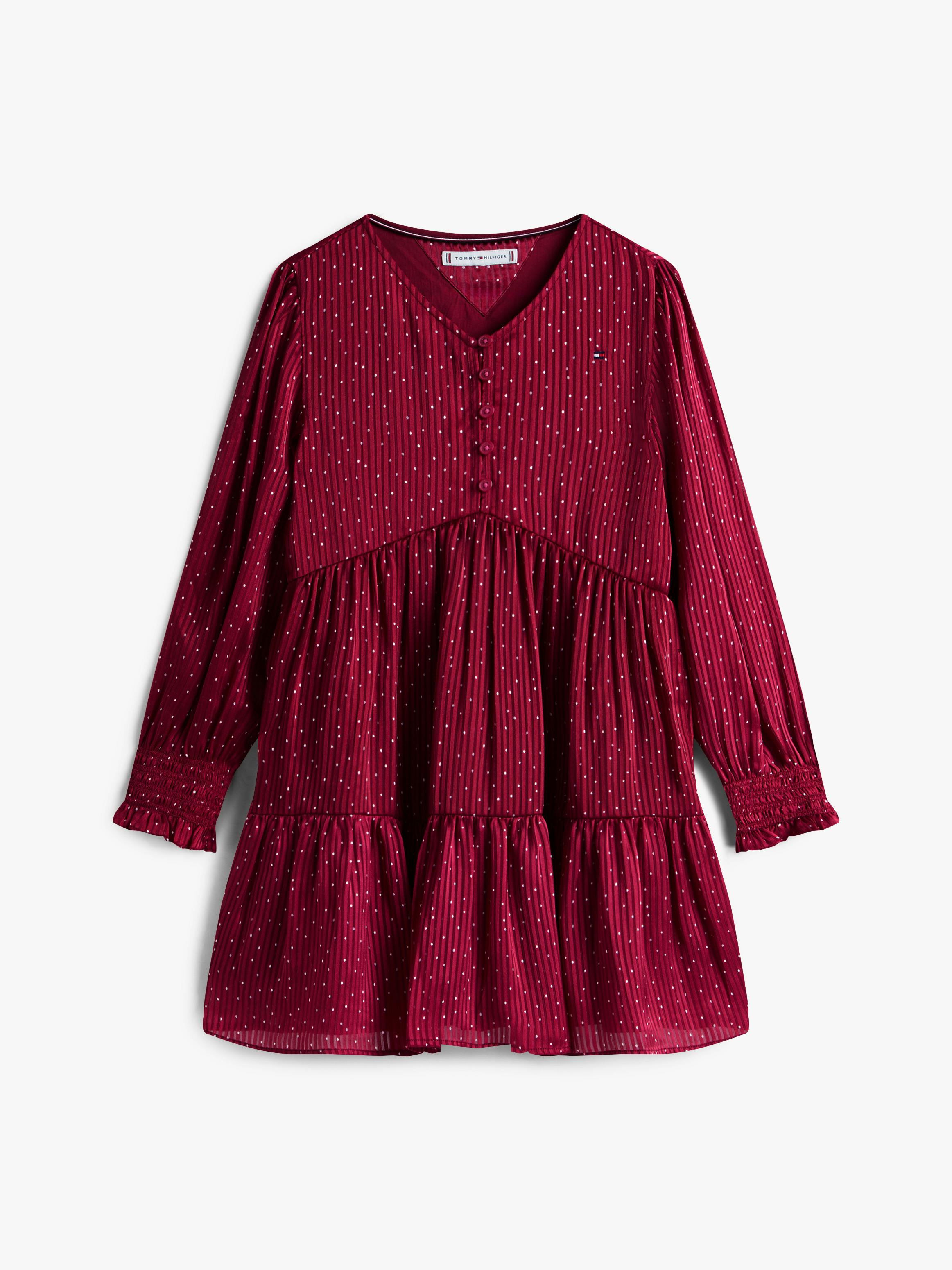tommy hilfiger printed jersey bell sleeve a line dress Girls 3-7 Festive Print Smock Detail A-Line Size:UK 12-14 (M) and the vibrant Valerie spring-2025 iOPQO summer dress Fashion