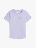 Girls 3-7 Metallic Logo Slim Crew Neck T-Shirt