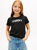 Girls 8-16 Metallic Logo Slim Crew Neck T-Shirt