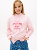 Girls 8-16 Flock Logo Terry Crew Neck Sweatshirt