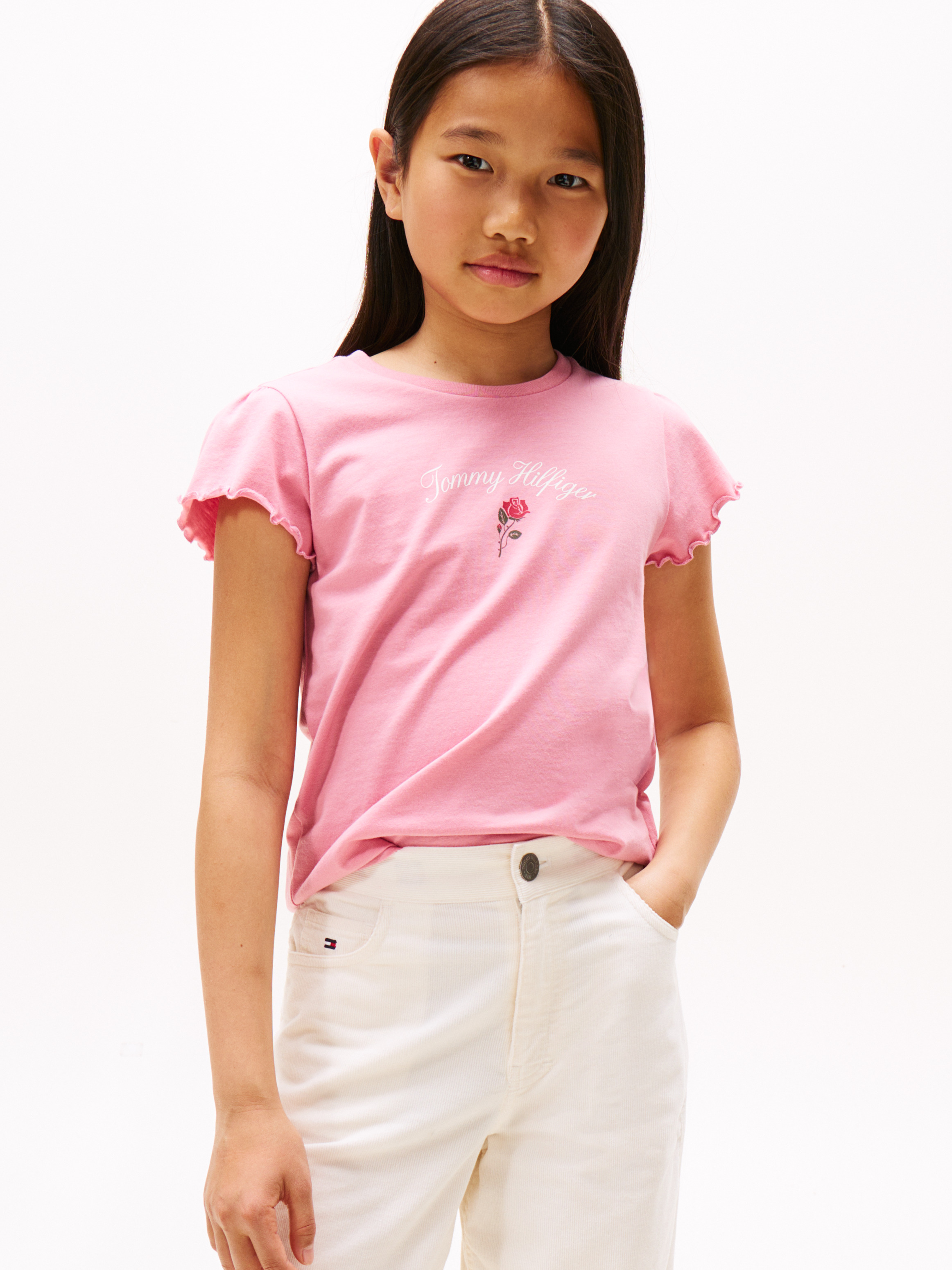 Girls 8-16 Tommy Script Rose Tee