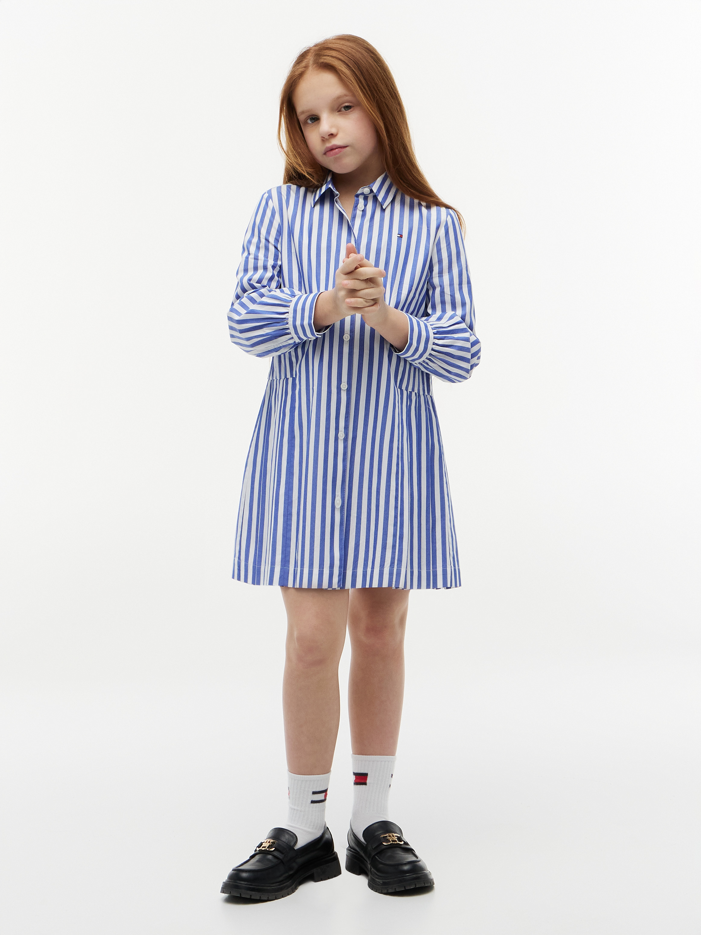 Girls 8-16 Essential Pleated Shirt Dress