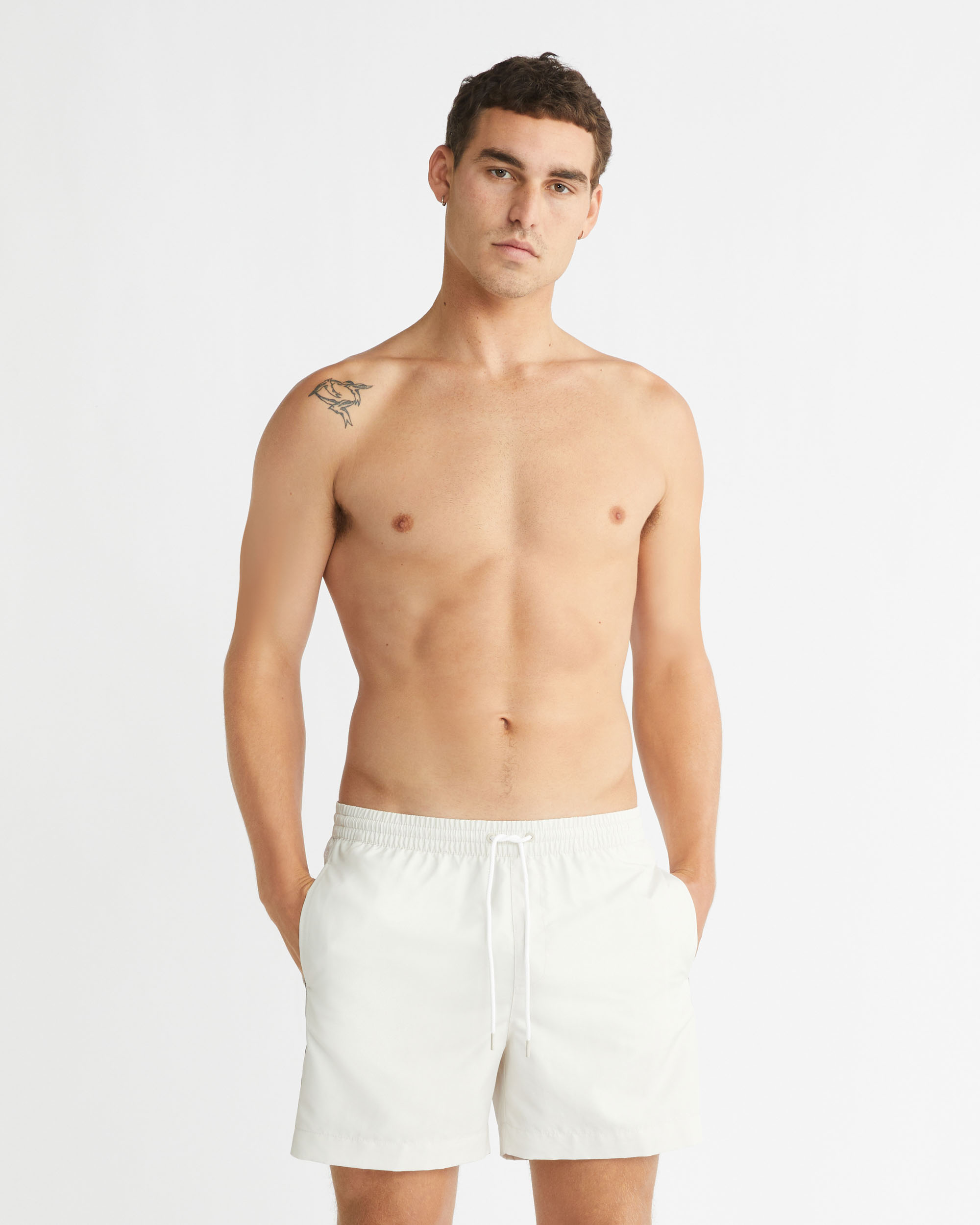 Calvin klein taped drawstring deals swim shorts